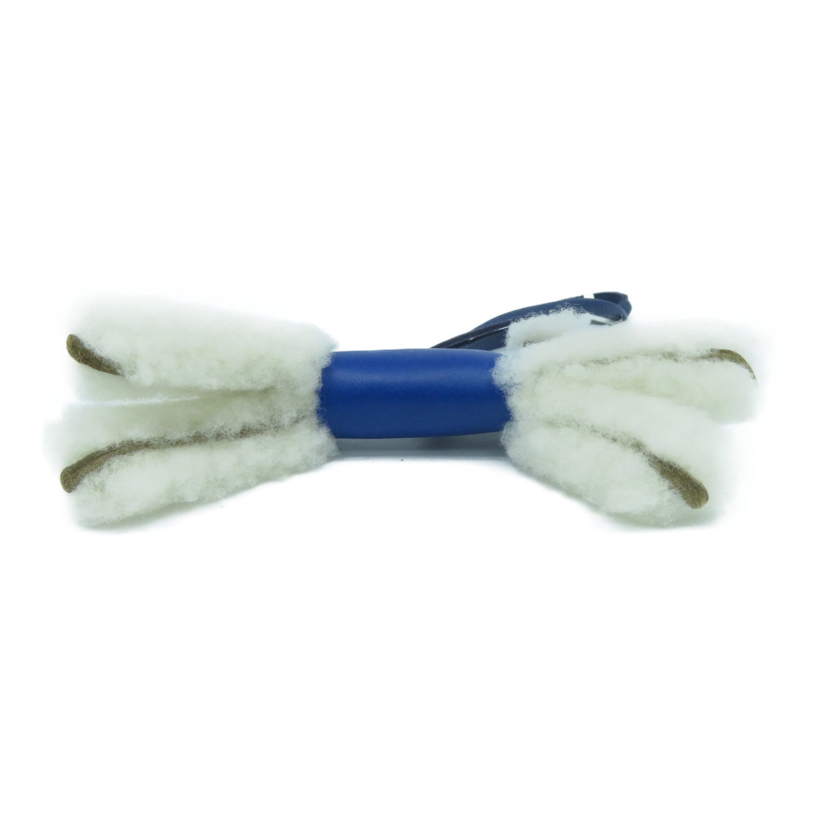 HERMES Swift皮革Buddy Shearling Charm掛飾Bleu Electrique電光藍色