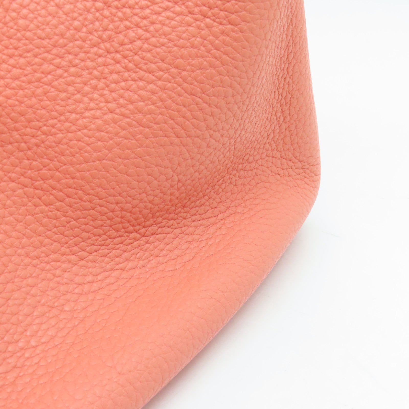 HERMES Clemence Leather Lindy 30 Silver Buckle Shoulder Bag Pink