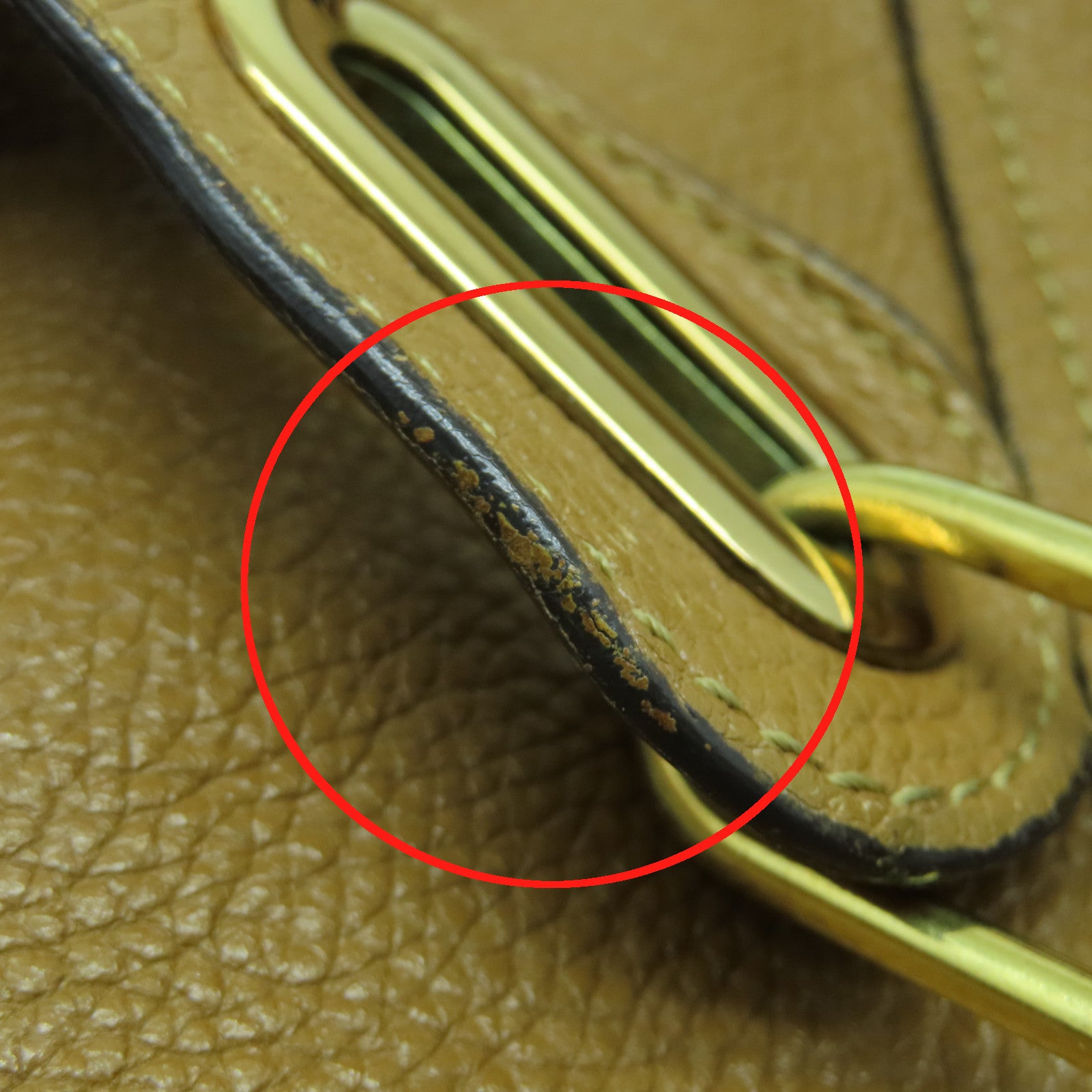Chloe 牛皮皮革Handbag金扣手挽袋啡色