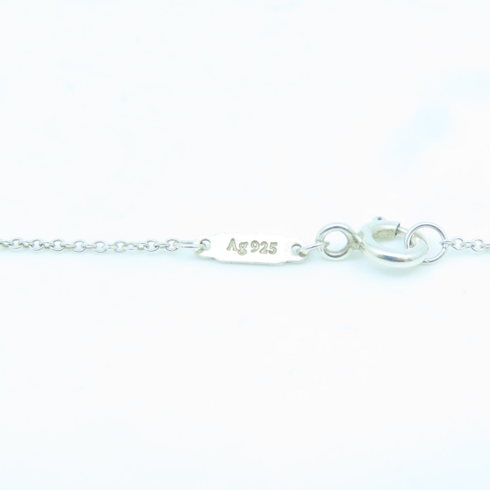 TIFFANY＆CO 925純銀Mini Heart Pendant With Diamond項鍊藍色/銀色