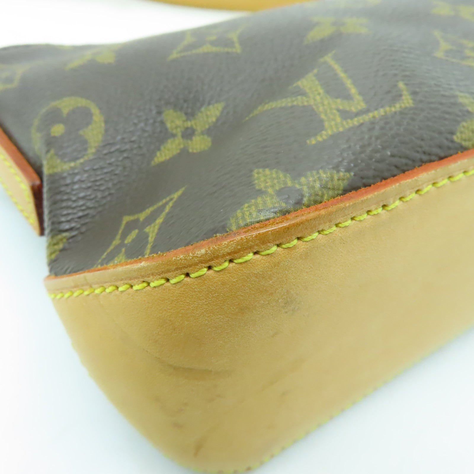 LOUIS VUITTON Monogram Trotteur金扣肩背袋棕色