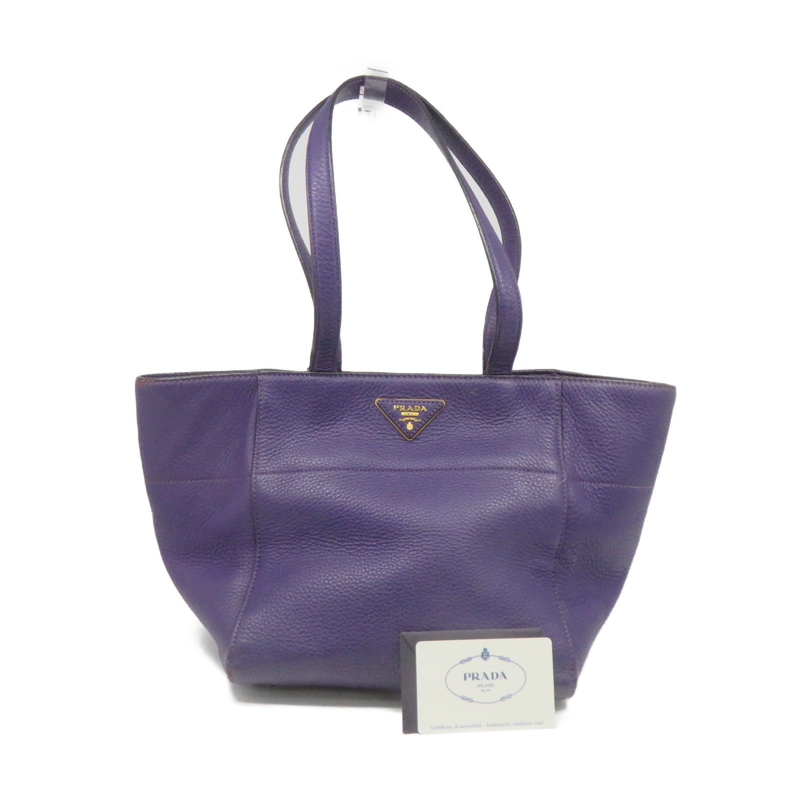 PRADA 牛皮皮革Shoulder Bag肩背袋紫色