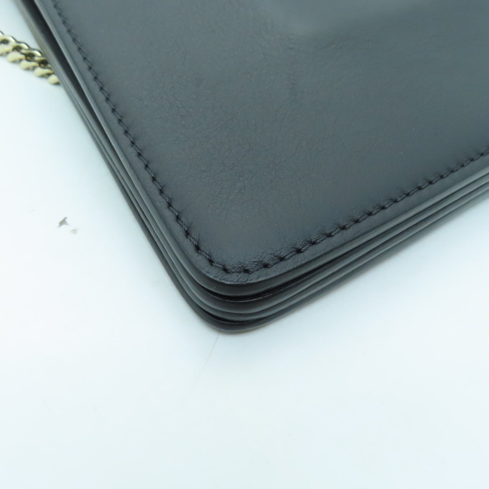 Chloe Leather/Suede Leather Shoulder Bag Gold Buckle Black