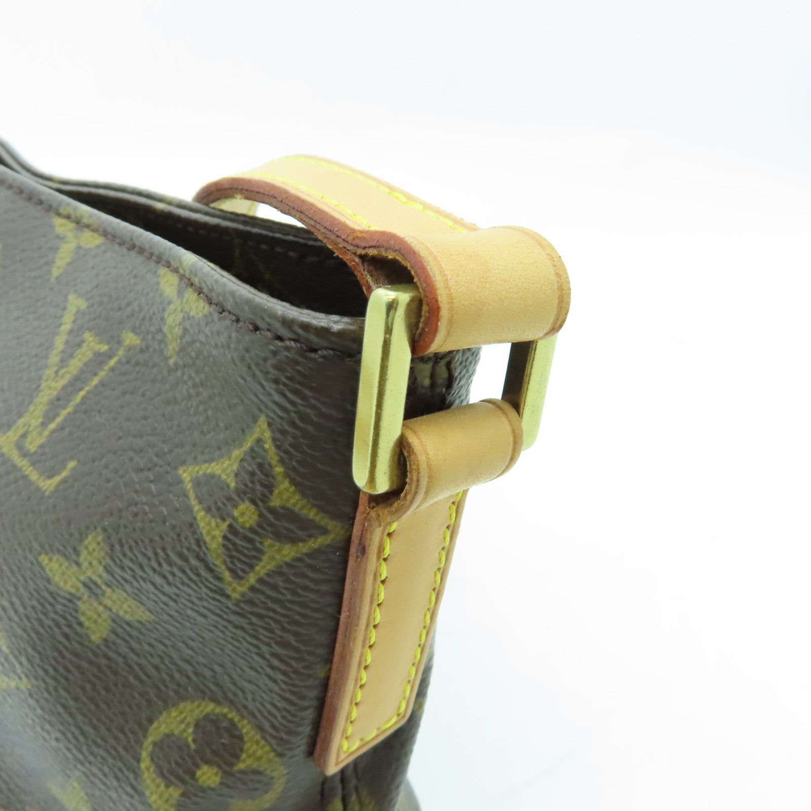 LOUIS VUITTON Monogram Trotteur金扣肩背袋棕色
