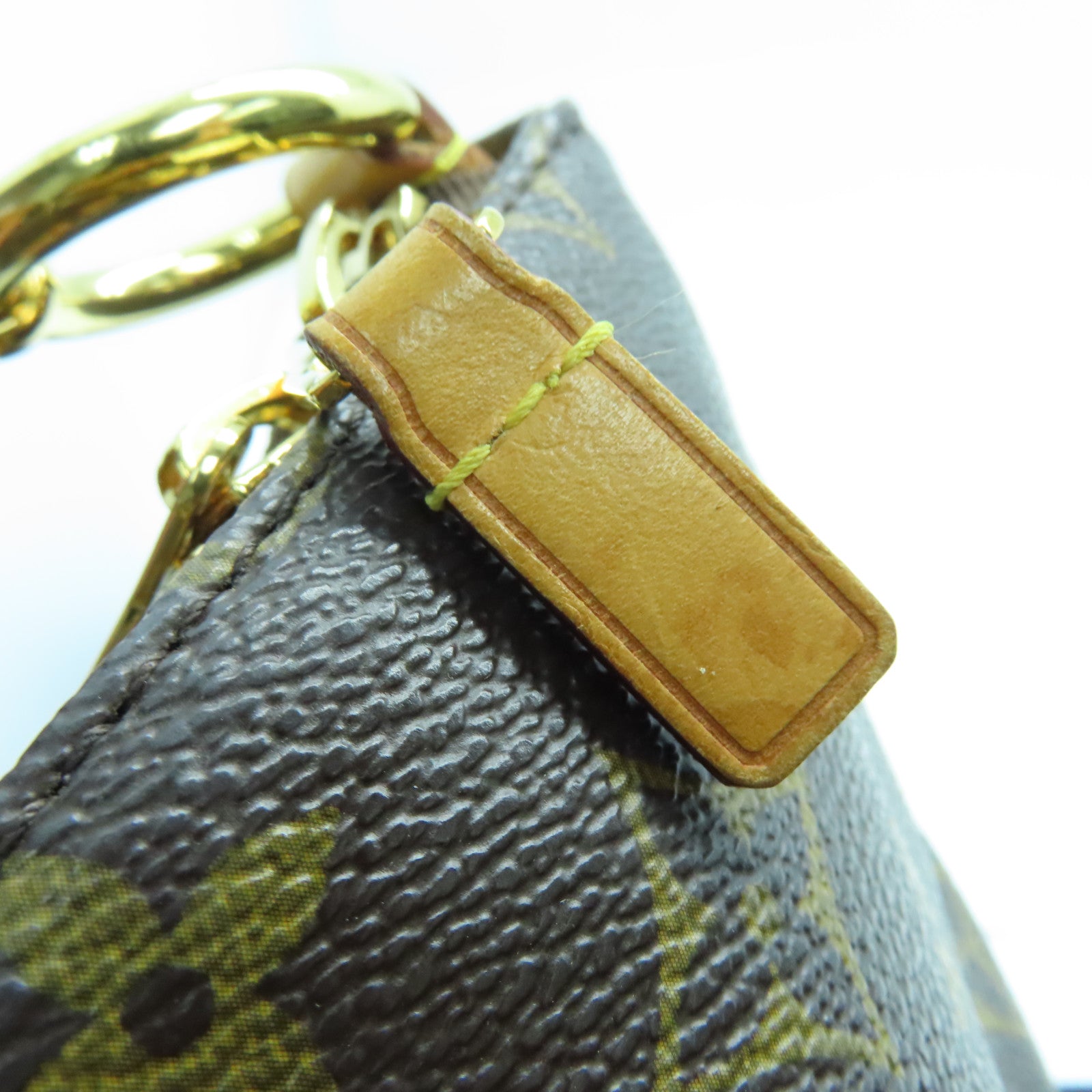 LOUIS VUITTON Monogram Sully MM Gold Buckle Shoulder Bag Brown