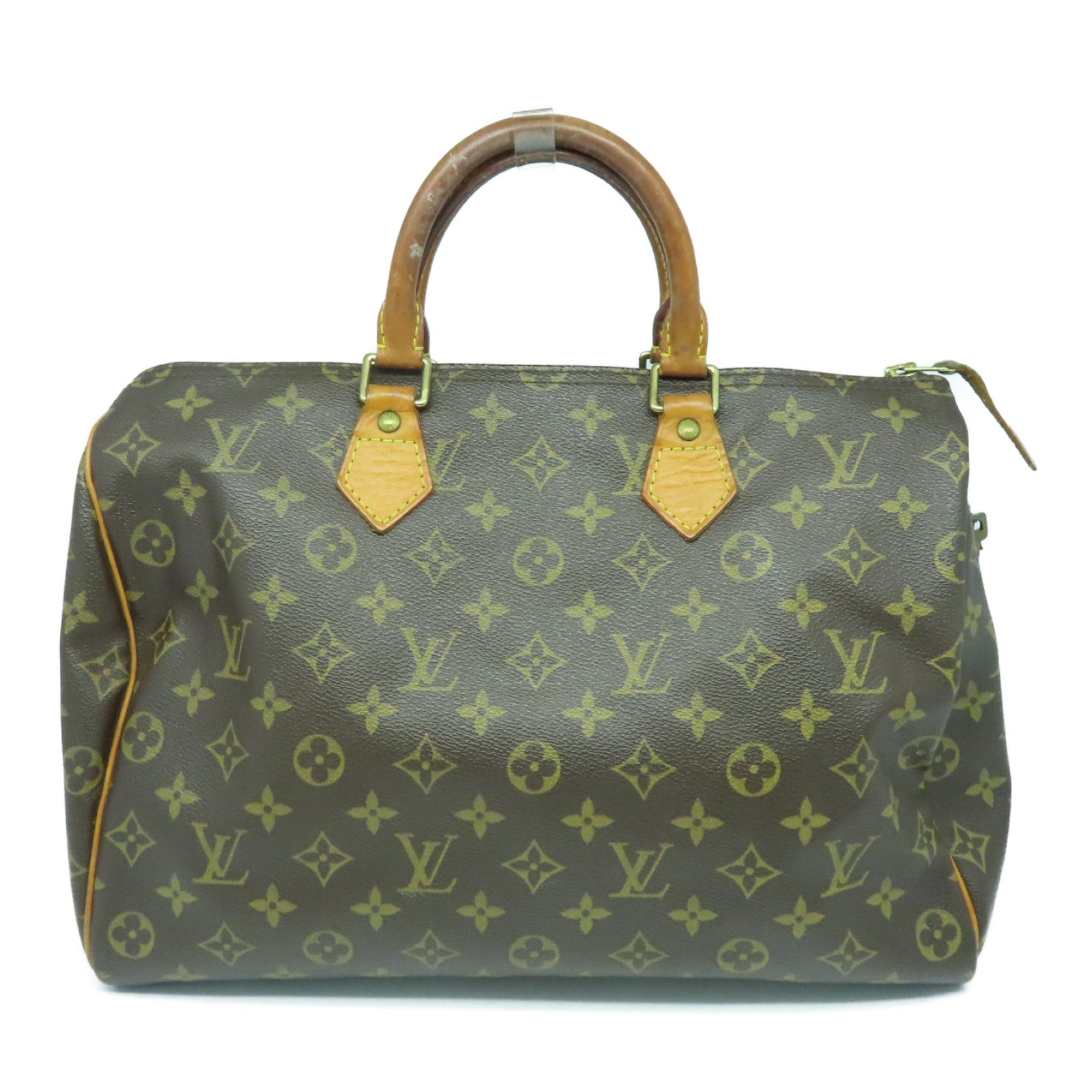 LOUIS VUITTON Monogram Speedy 35金扣手挽袋啡色