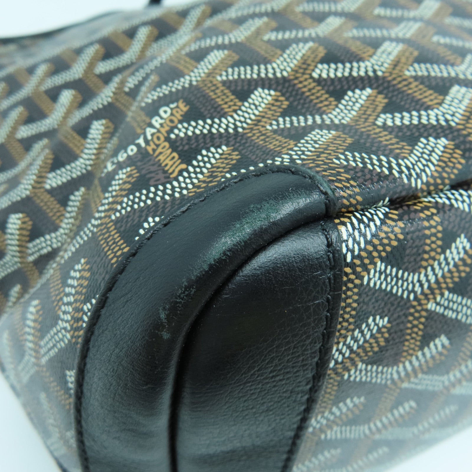 GOYARD 涂层帆布Tote Bag银扣手挽袋黑色啡色
