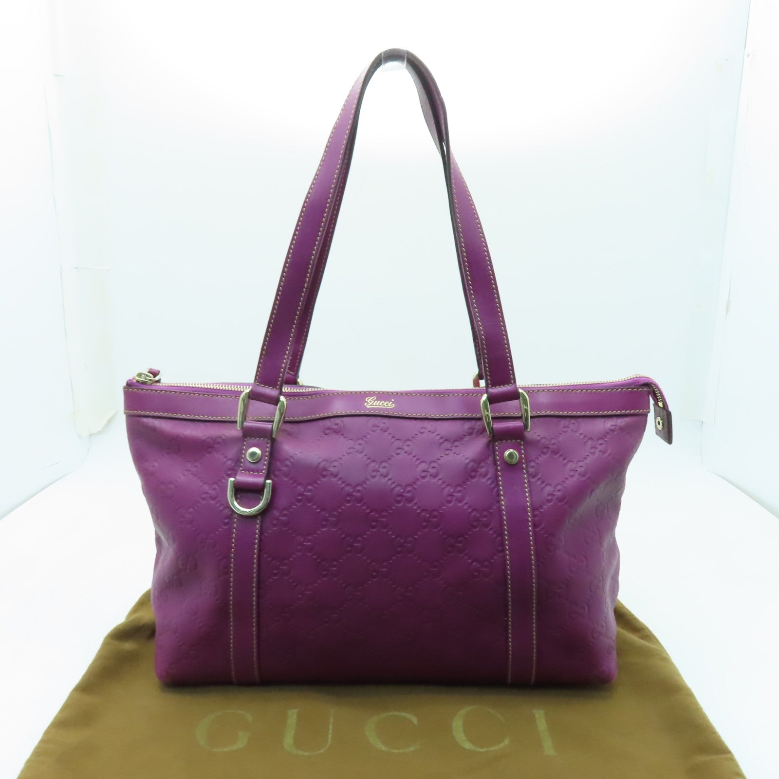 GUCCI 牛皮皮革Shoulder Bag金扣肩背袋紫色