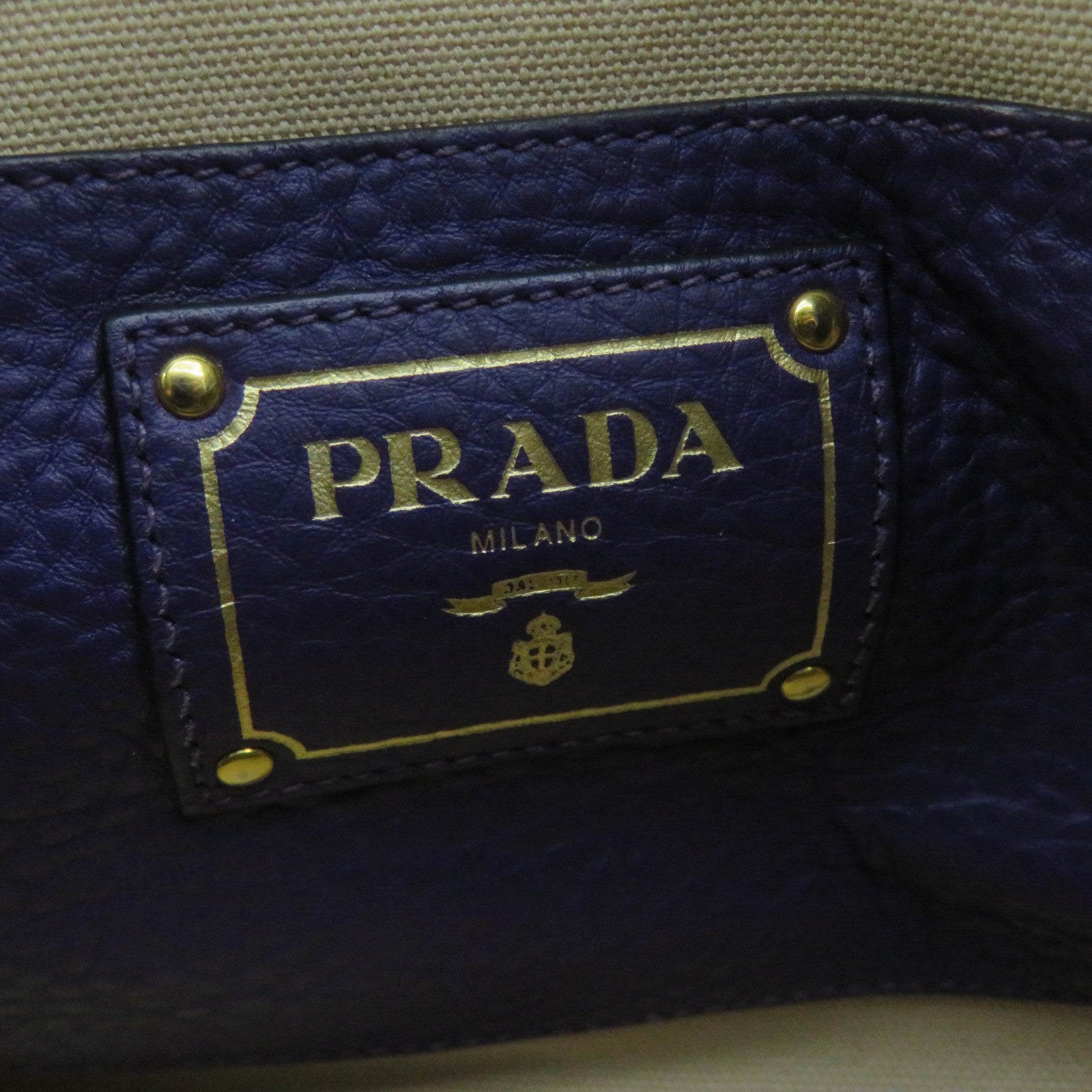 PRADA 牛皮皮革Shoulder Bag肩背袋紫色