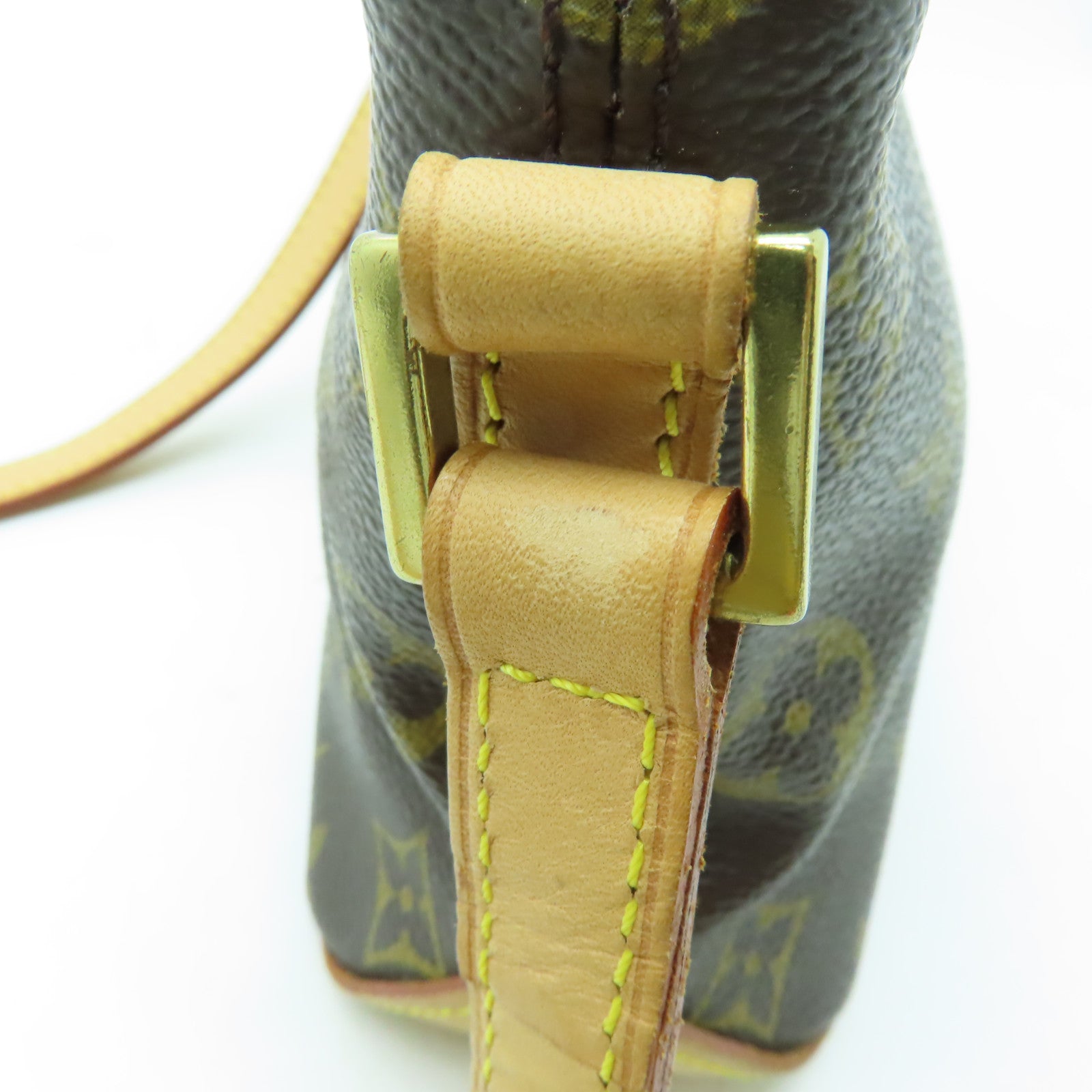 LOUIS VUITTON Monogram Trotteur金扣肩背袋棕色