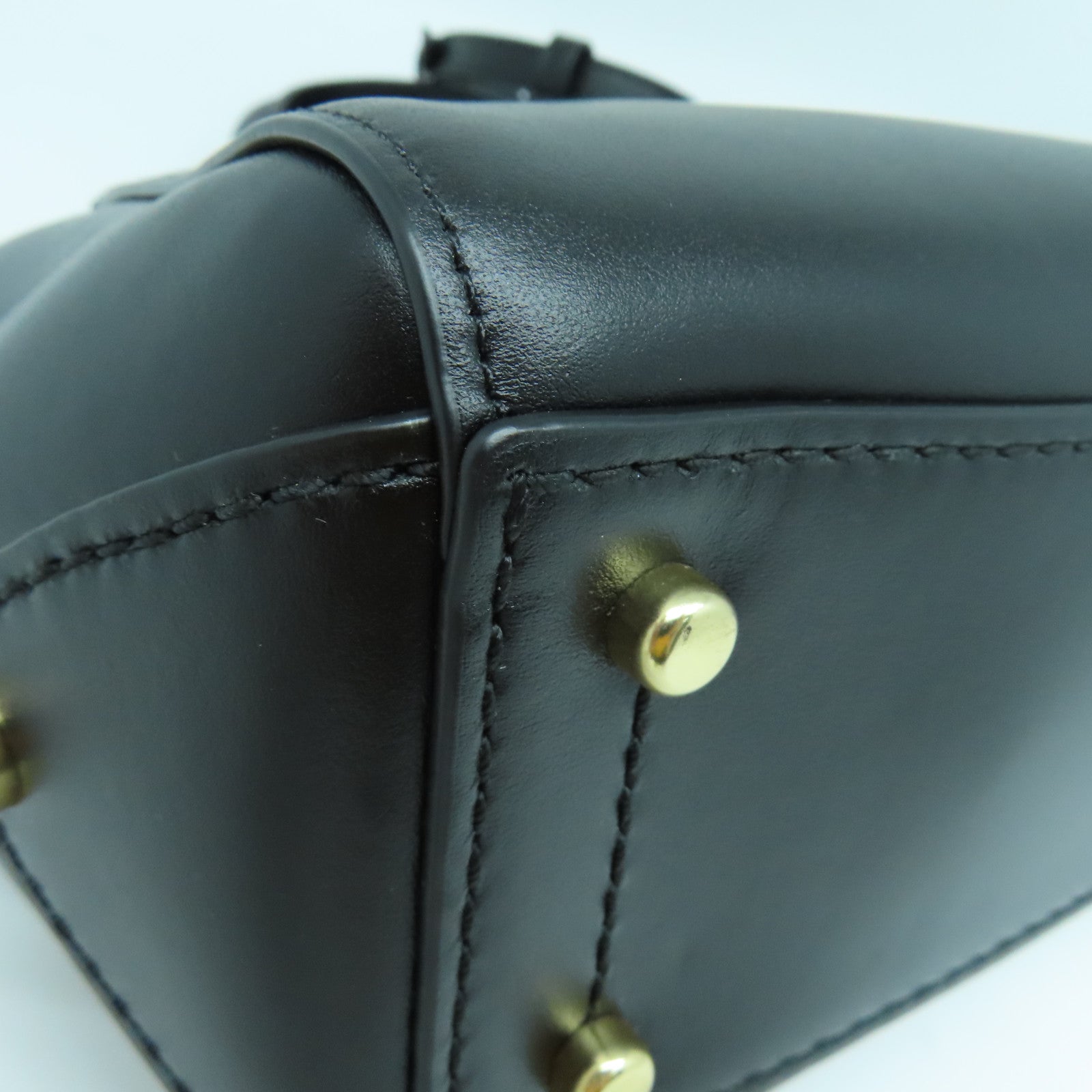 COACH 牛皮皮革2 Way Shoulder金扣手挽肩背兩用袋黑色