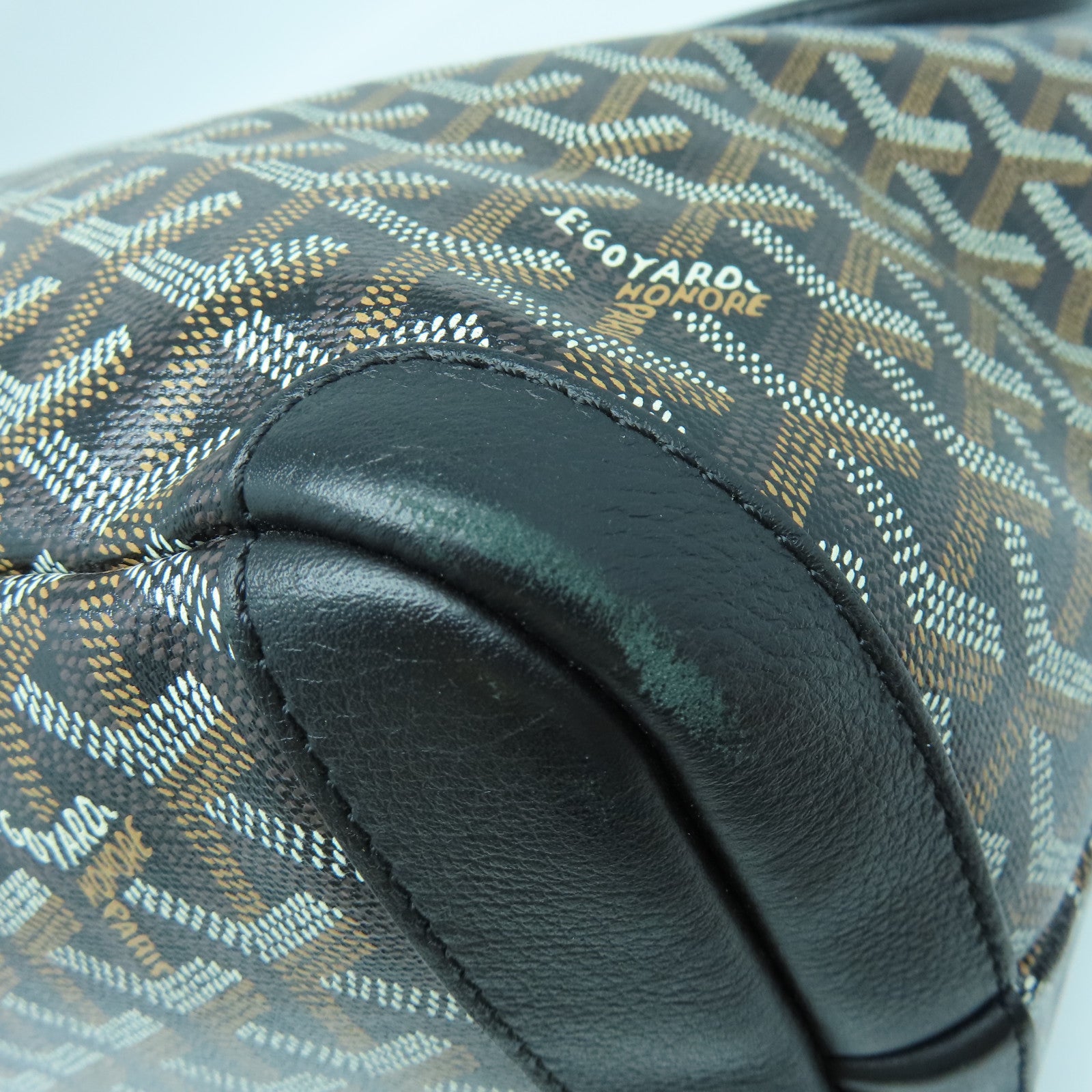 GOYARD 涂层帆布Tote Bag银扣手挽袋黑色啡色