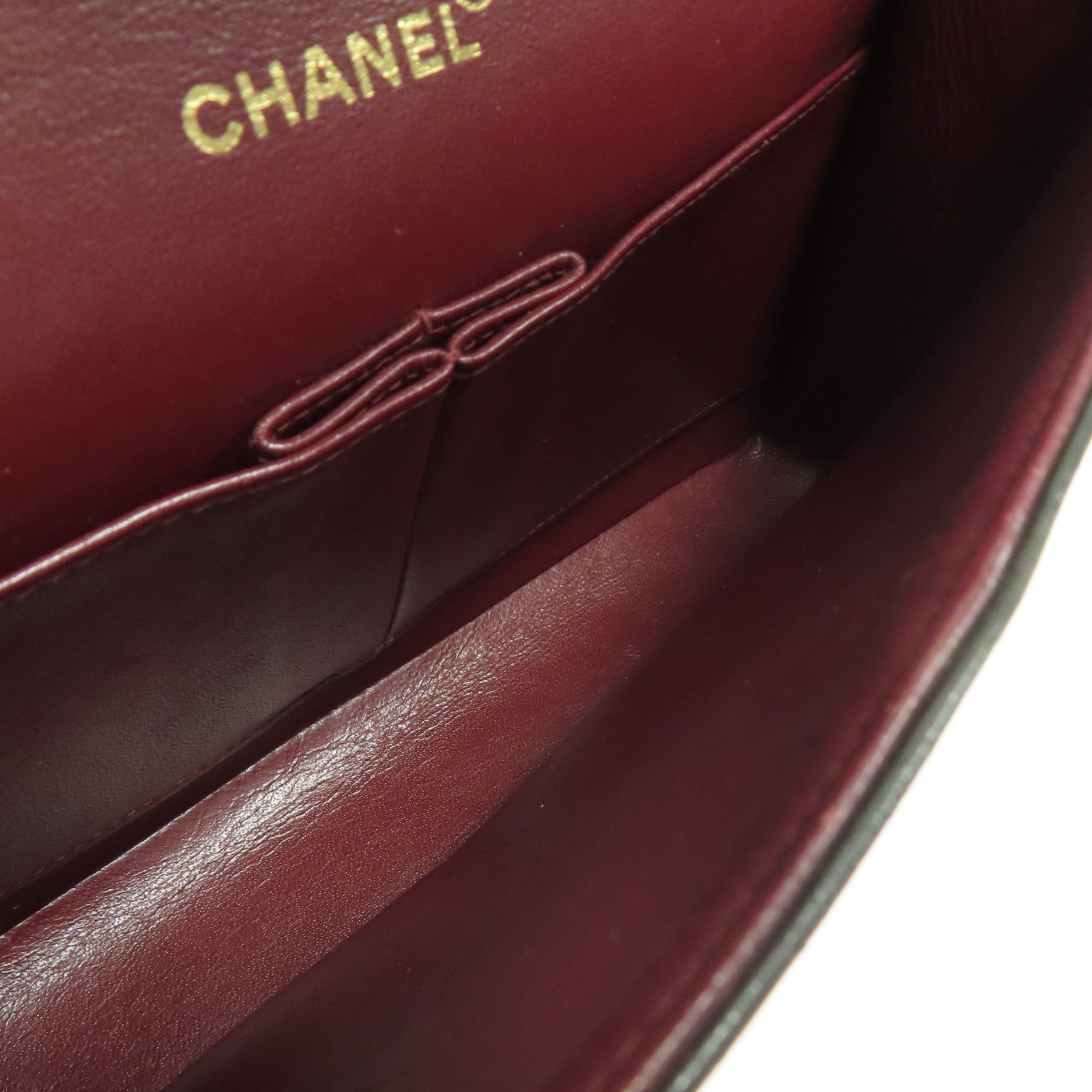 CHANEL 菱格羊皮皮革Vintage Classic 25金扣鏈帶肩背袋黑色