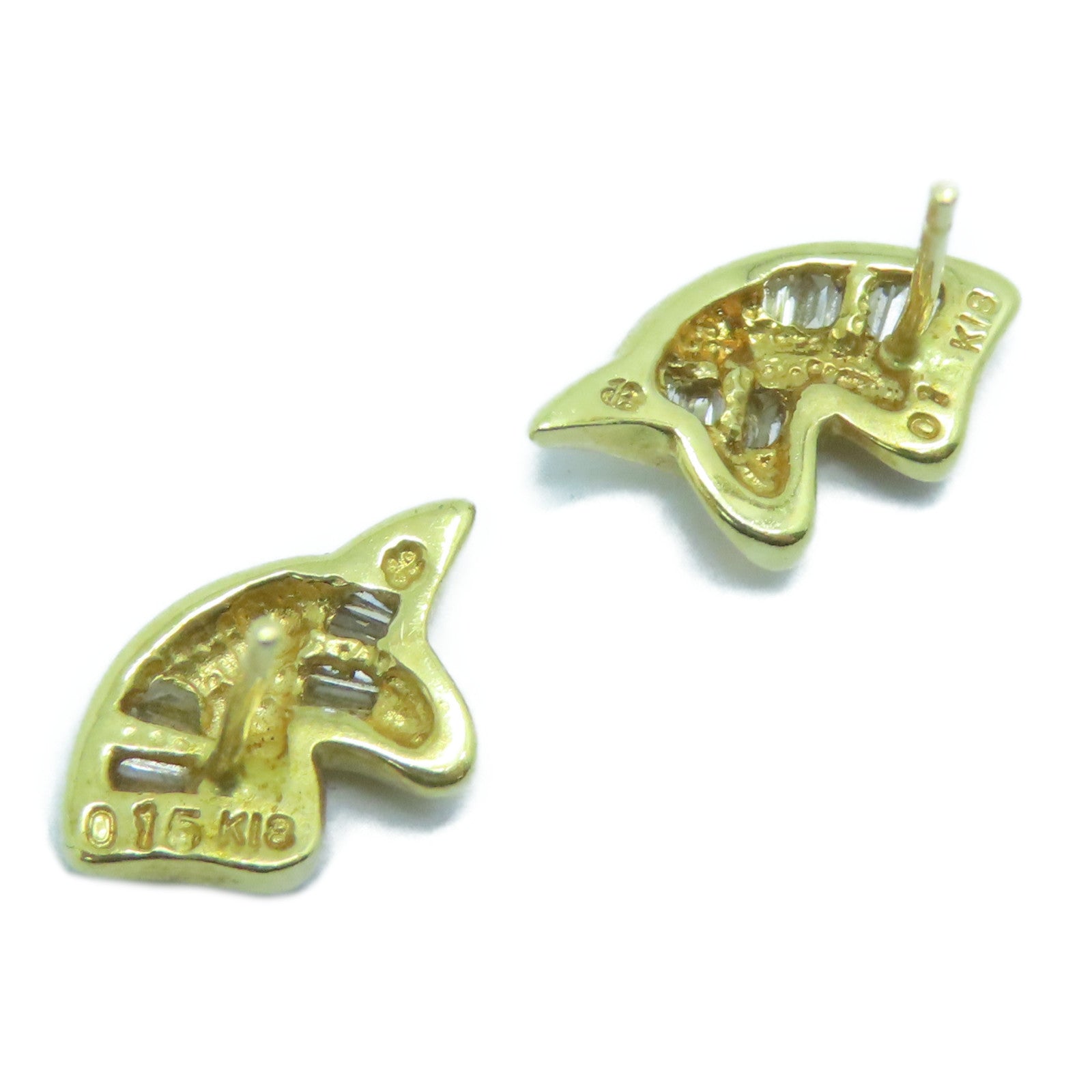 JEWELRY 18K黃金Diamond Earrings 0.15ct鑽石耳環