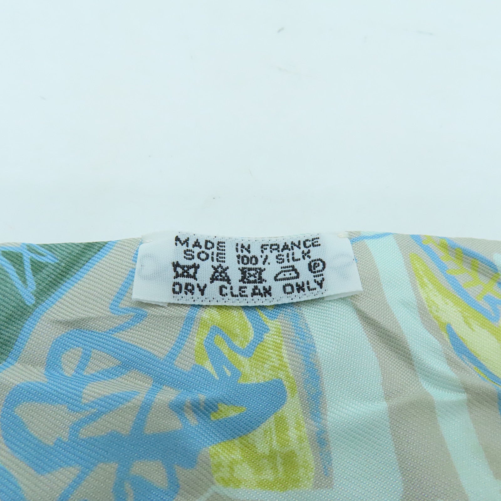 HERMES Silk Twilly Scarf Gray/Color