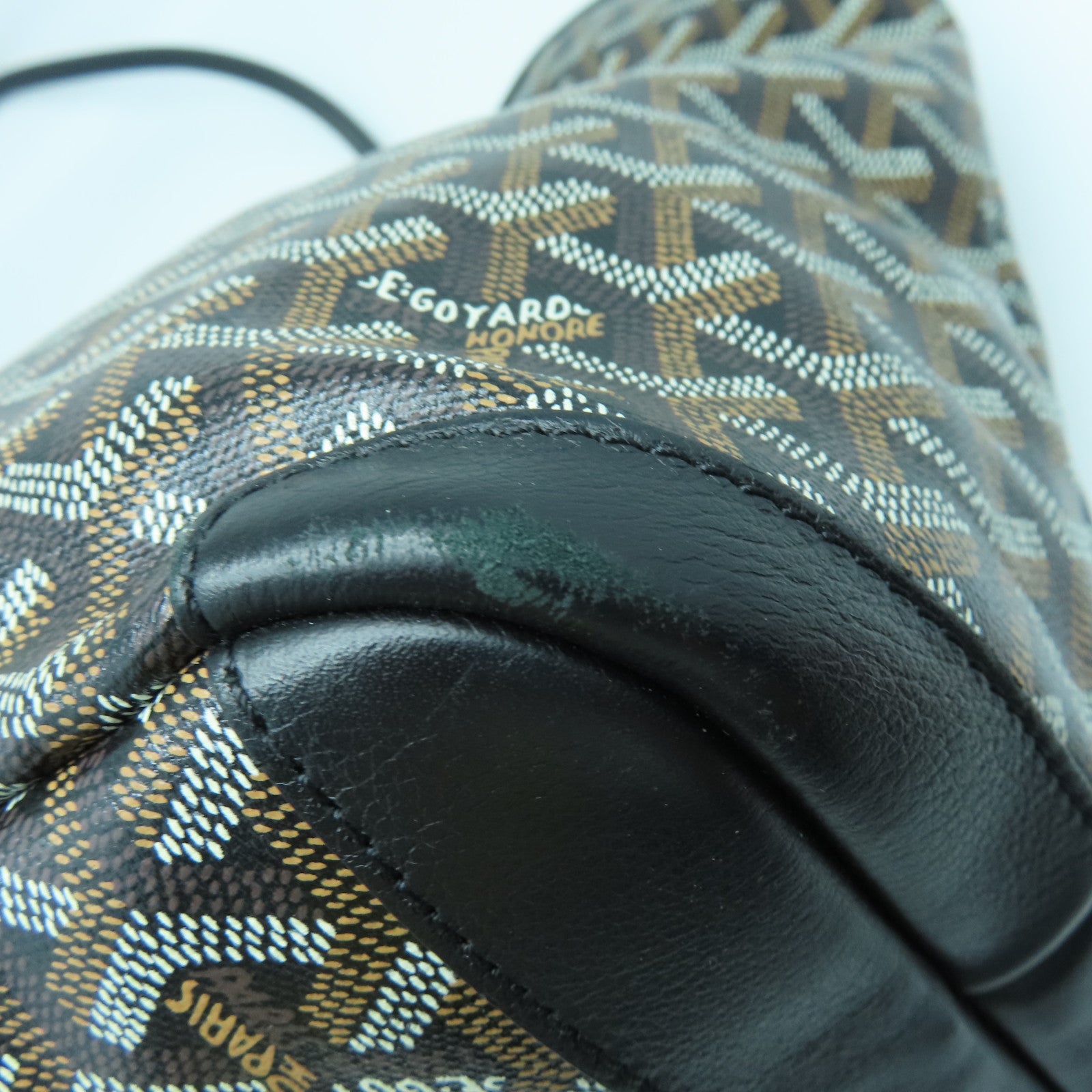 GOYARD 涂层帆布Tote Bag银扣手挽袋黑色啡色