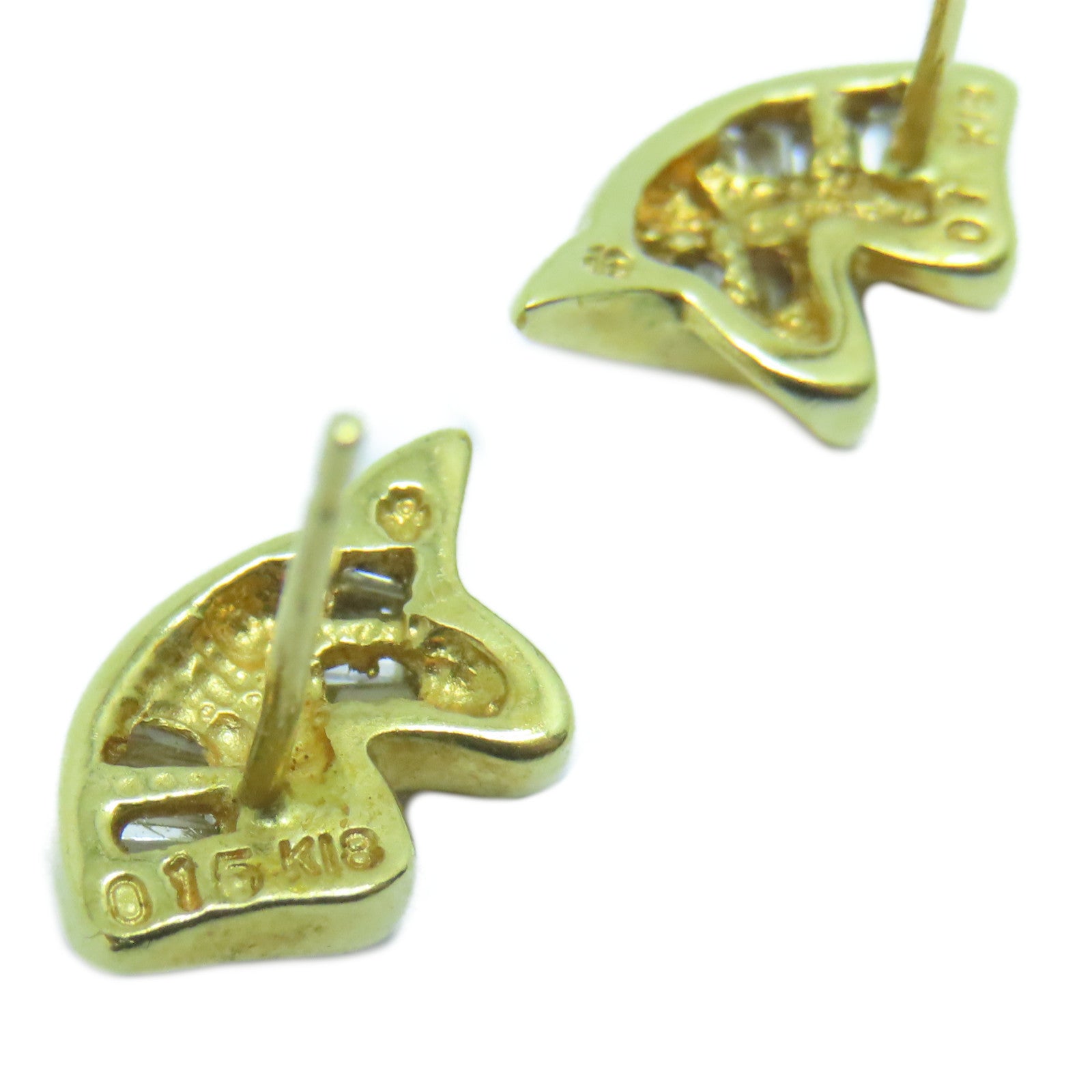 JEWELRY 18K黃金Diamond Earrings 0.15ct鑽石耳環