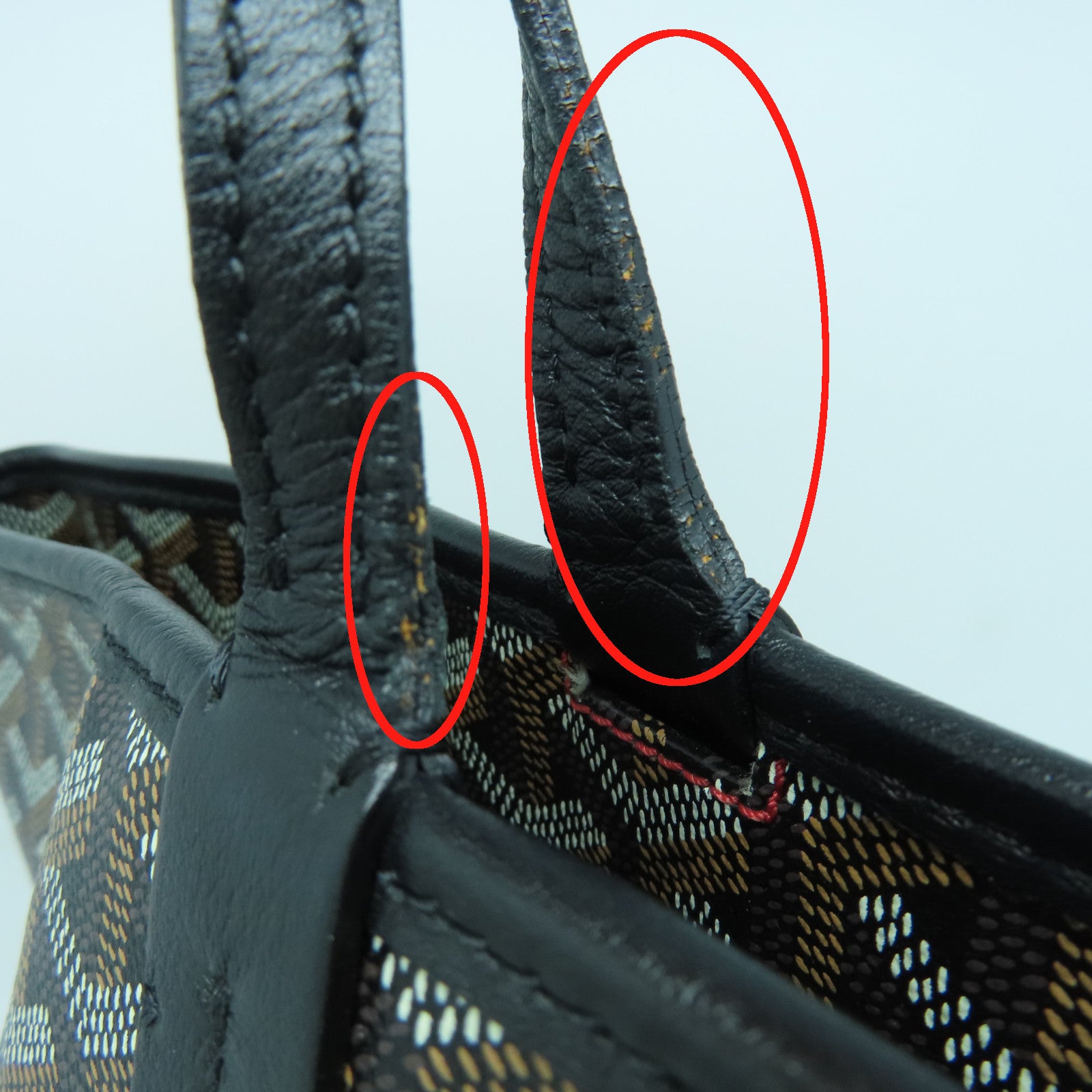 GOYARD 涂层帆布Tote Bag银扣手挽袋黑色啡色
