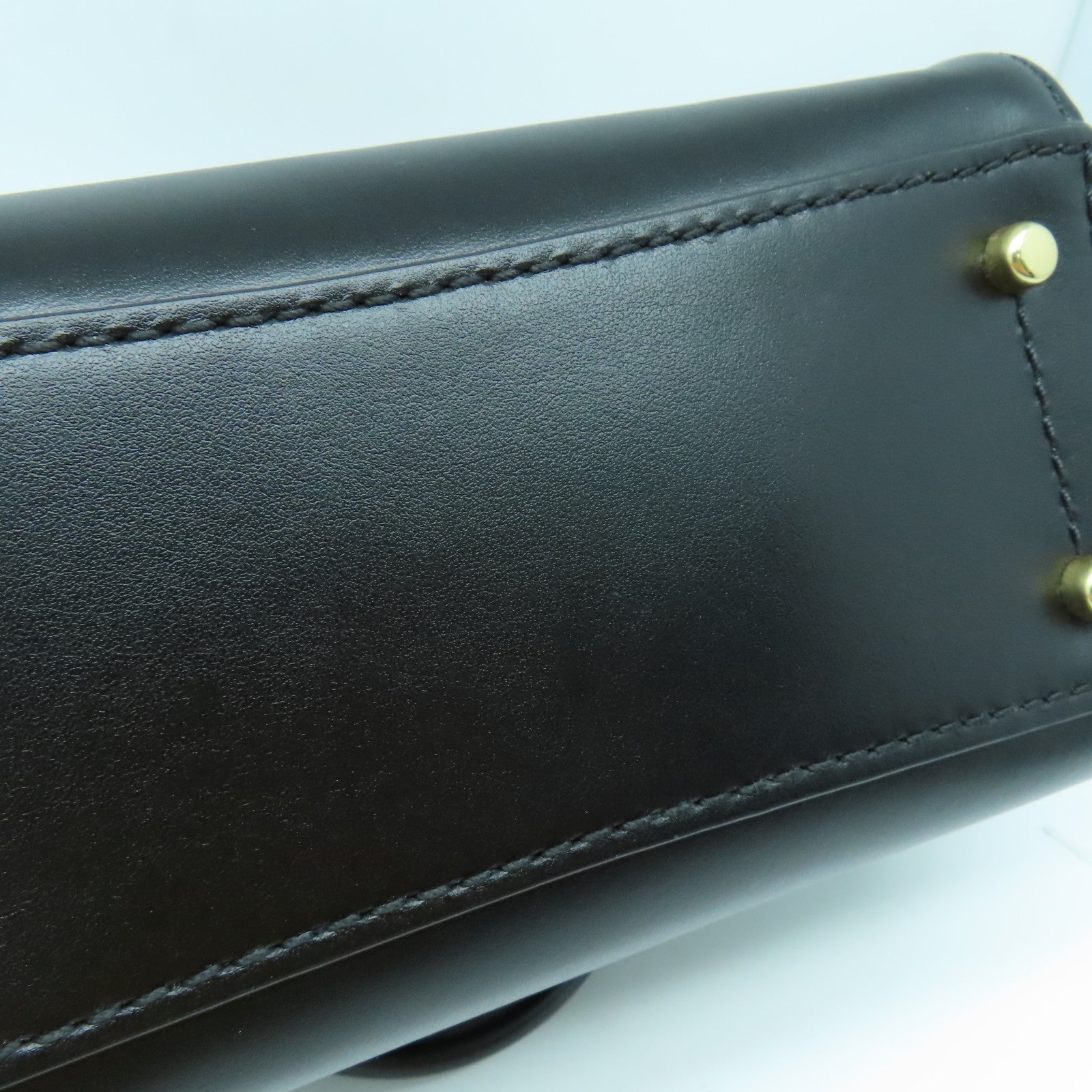 COACH 牛皮皮革2 Way Shoulder金扣手挽肩背兩用袋黑色