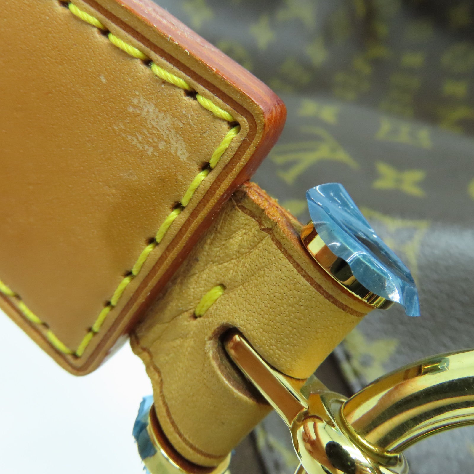 LOUIS VUITTON Monogram Sully MM Gold Buckle Shoulder Bag Brown