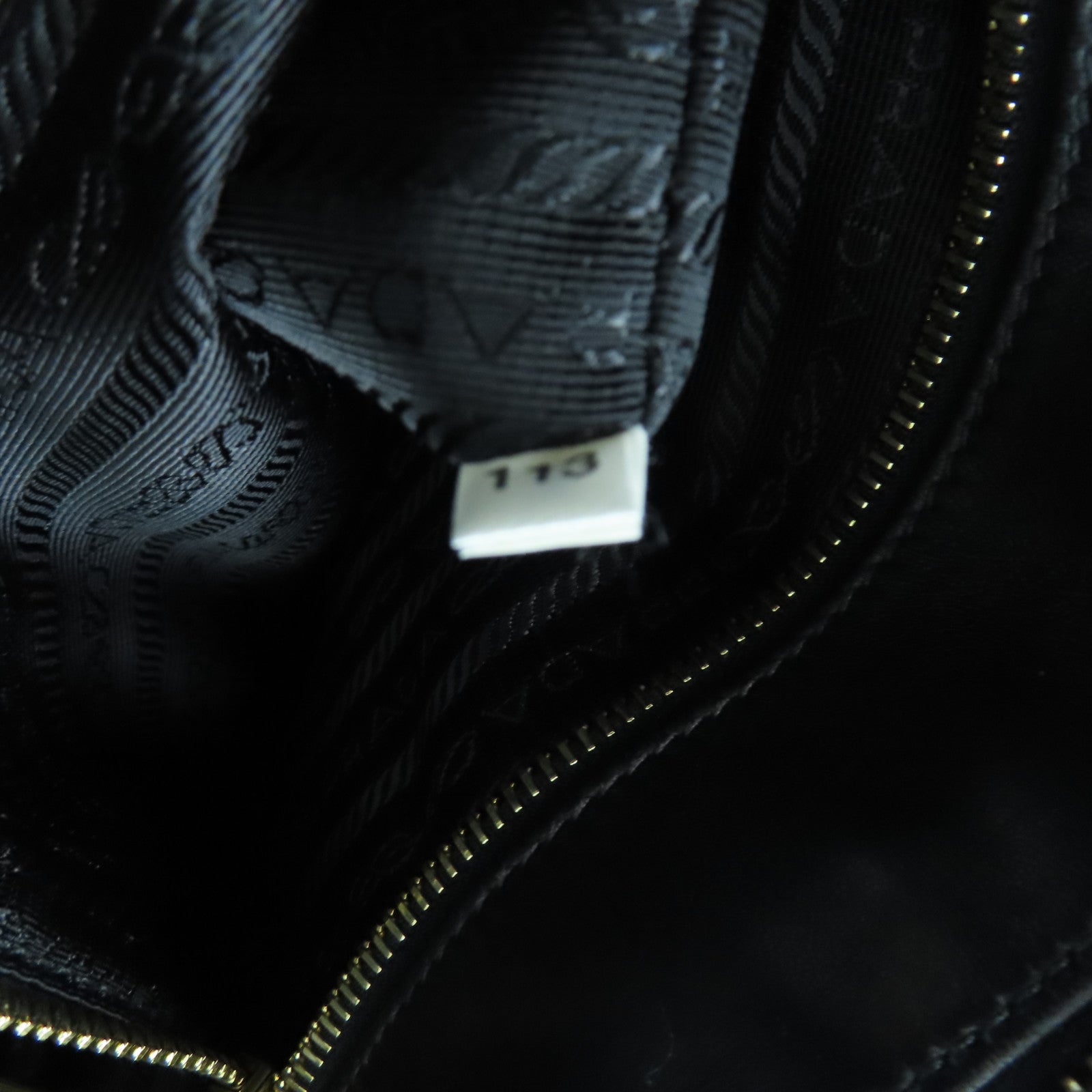 PRADA nylon 2 Way Shoulder gold buckle handle shoulder bag black