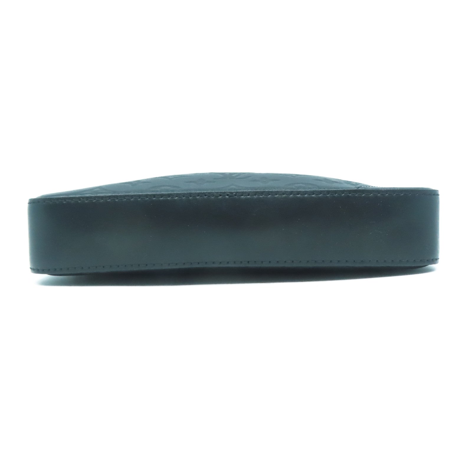 LOUIS VUITTON Monogram Shadow Duo Messenger黑扣肩背袋黑色