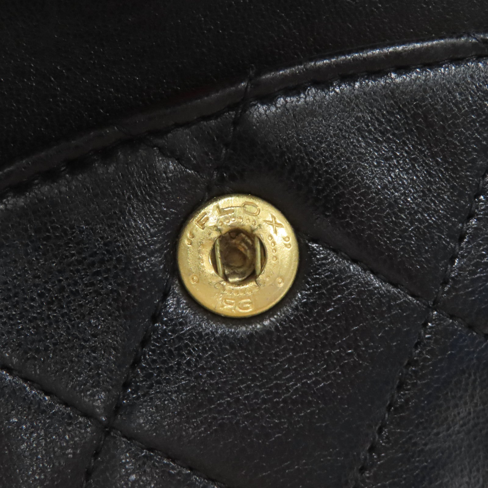 CHANEL 菱格羊皮皮革Vintage Classic 25金扣鏈帶肩背袋黑色