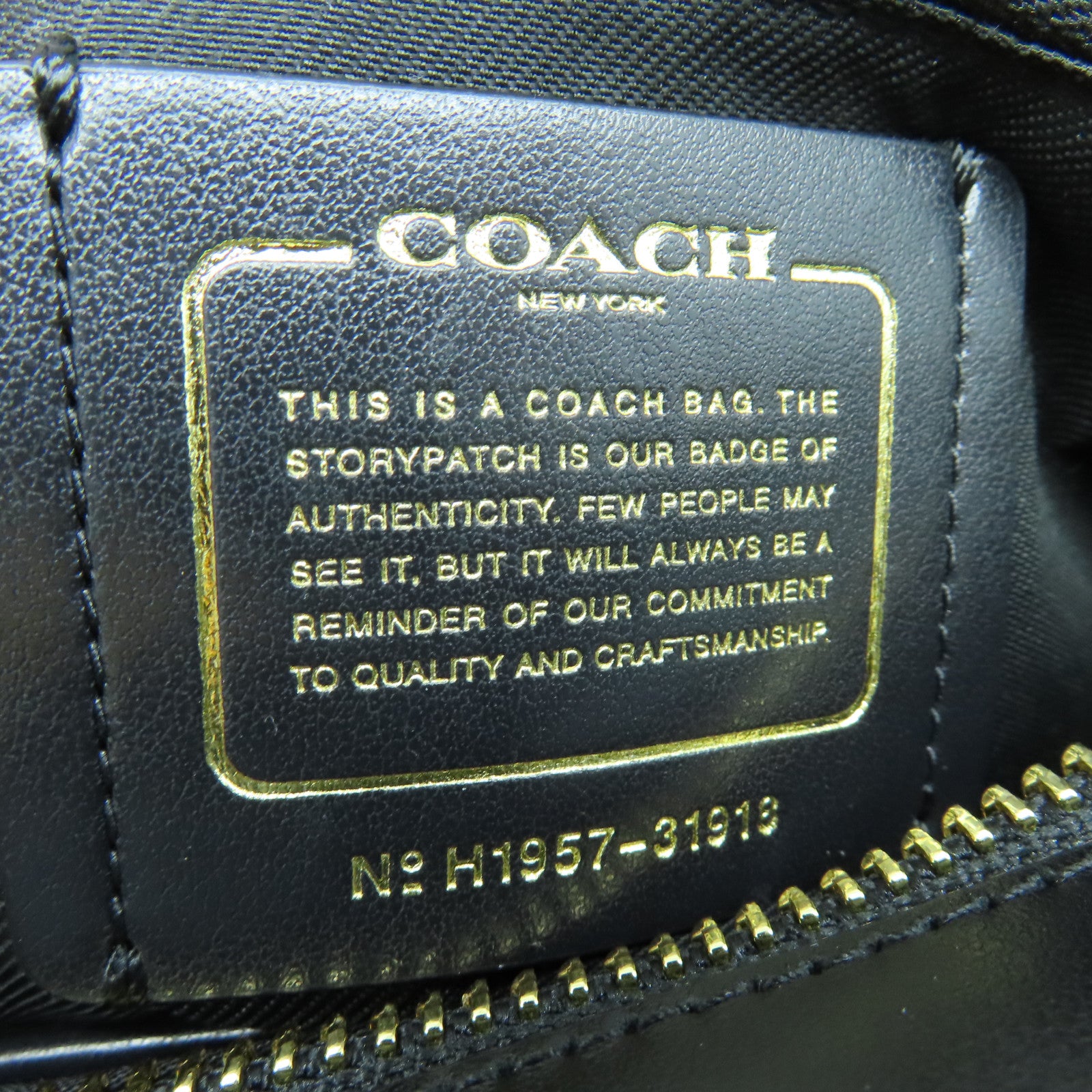 COACH 牛皮皮革2 Way Shoulder金扣手挽肩背兩用袋黑色