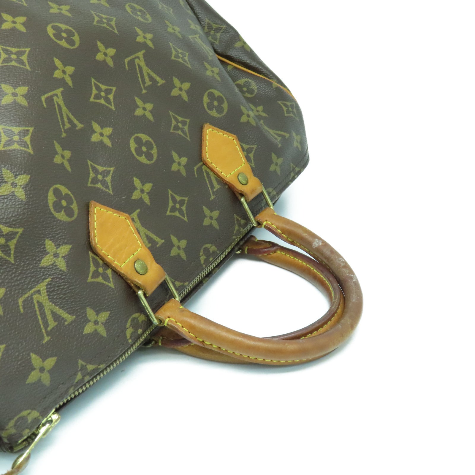 LOUIS VUITTON Monogram Speedy 35金扣手挽袋啡色