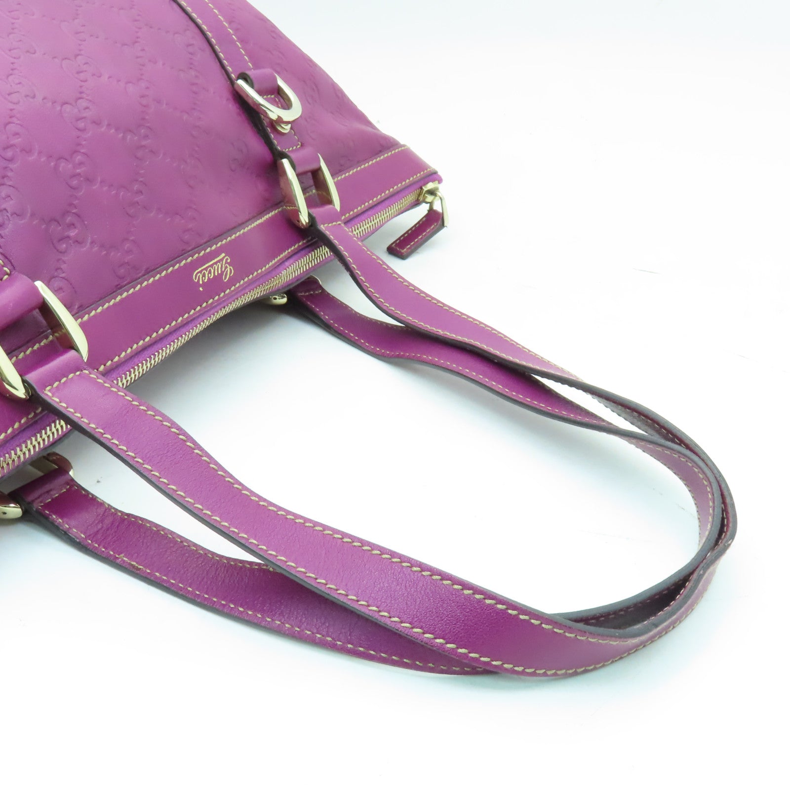 GUCCI 牛皮皮革Shoulder Bag金扣肩背袋紫色