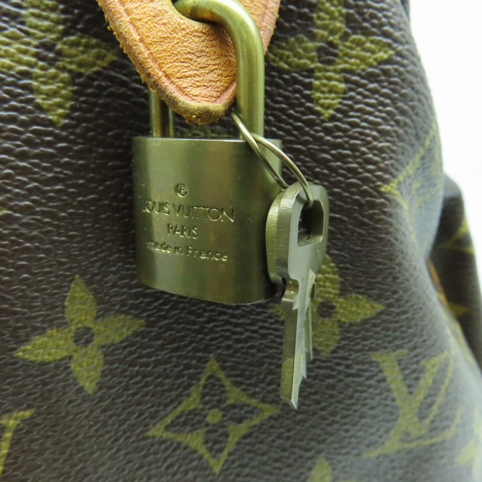 LOUIS VUITTON Monogram Speedy 35金扣手挽袋啡色