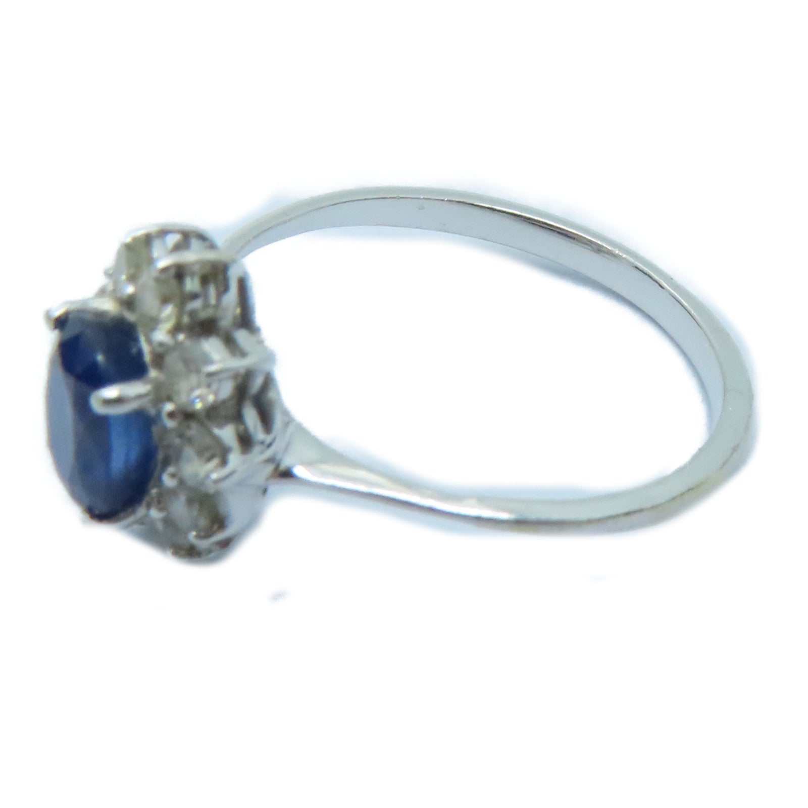 JEWELRY 【激減優惠】18K白金Sapphire Ring藍寶石戒指US#6.75