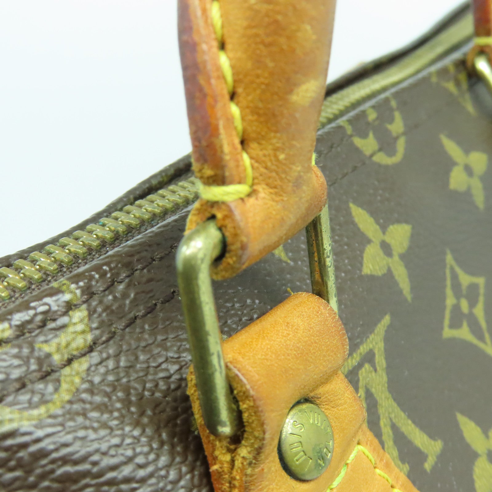 LOUIS VUITTON Monogram Speedy 35金扣手挽袋啡色