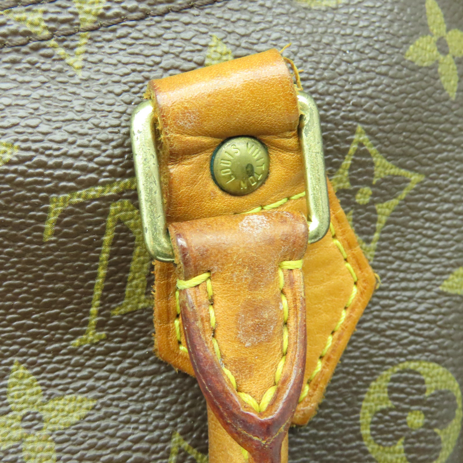 LOUIS VUITTON Monogram Speedy 35金扣手挽袋啡色