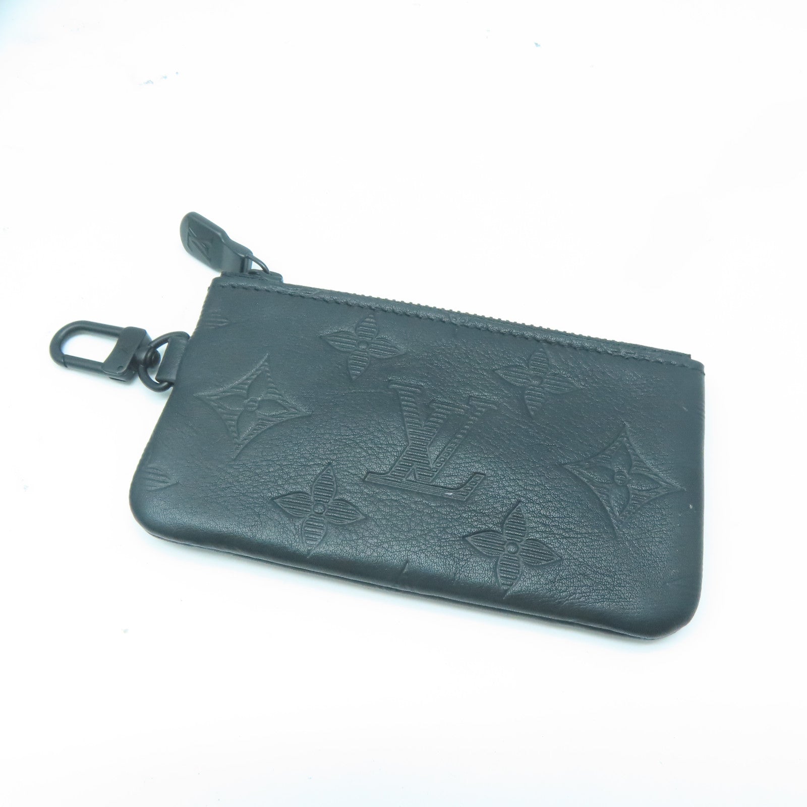 LOUIS VUITTON Monogram Shadow Duo Messenger黑扣肩背袋黑色