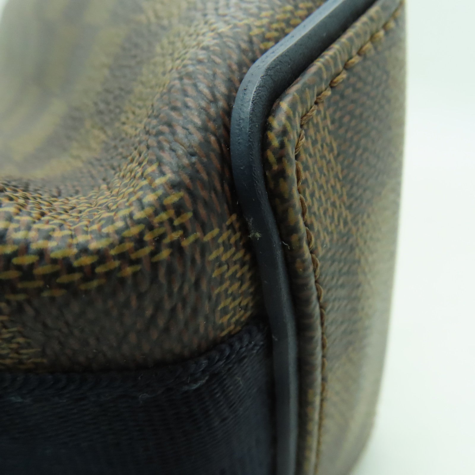 LOUIS VUITTON Damier Ebene Herald銀扣手挽肩背兩用袋啡色/藍色
