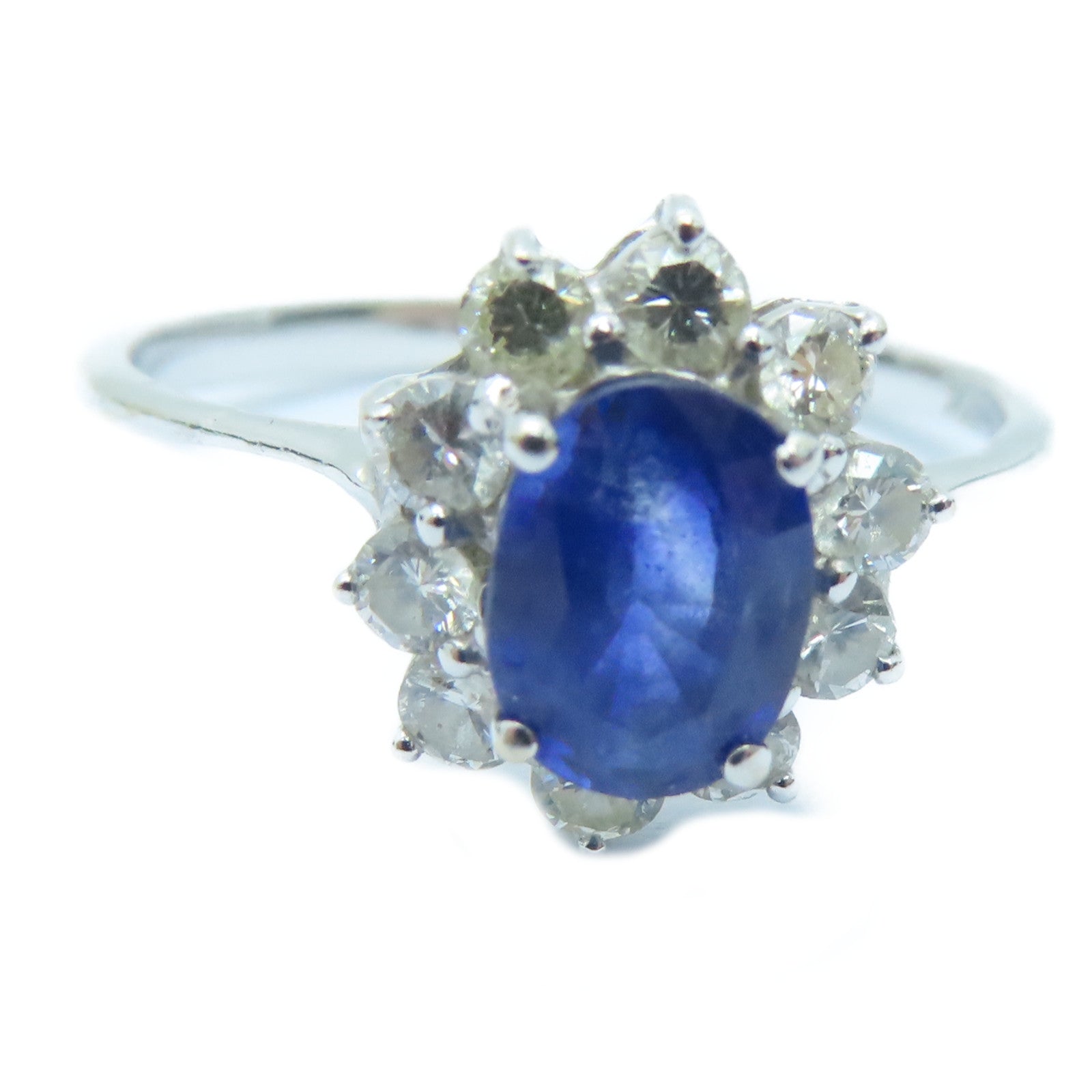 JEWELRY 【激減優惠】18K白金Sapphire Ring藍寶石戒指US#6.75