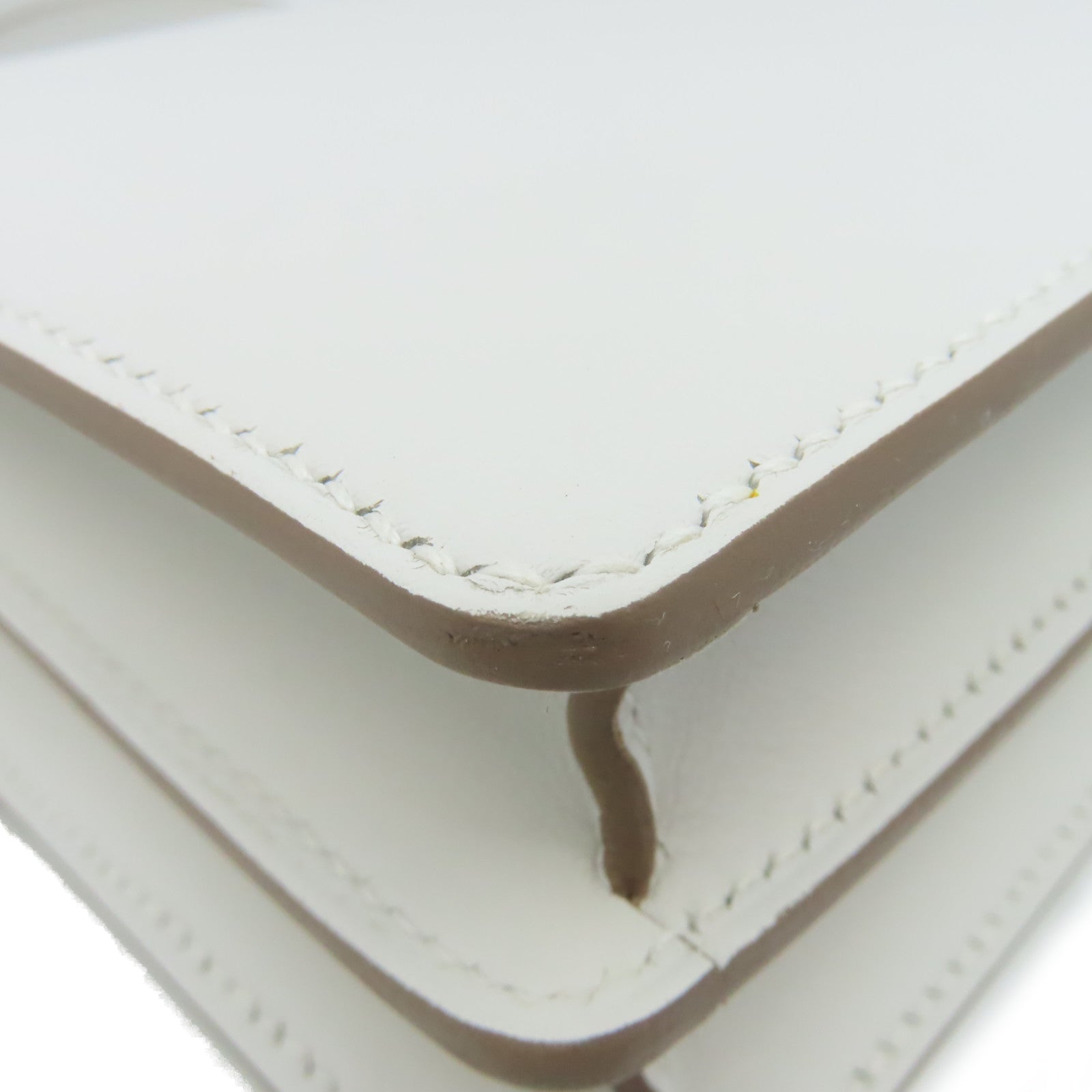 HERMES Evercolor皮革Mini Roulis Shoulder Bag銀扣肩背袋Gris Pale/奶灰色