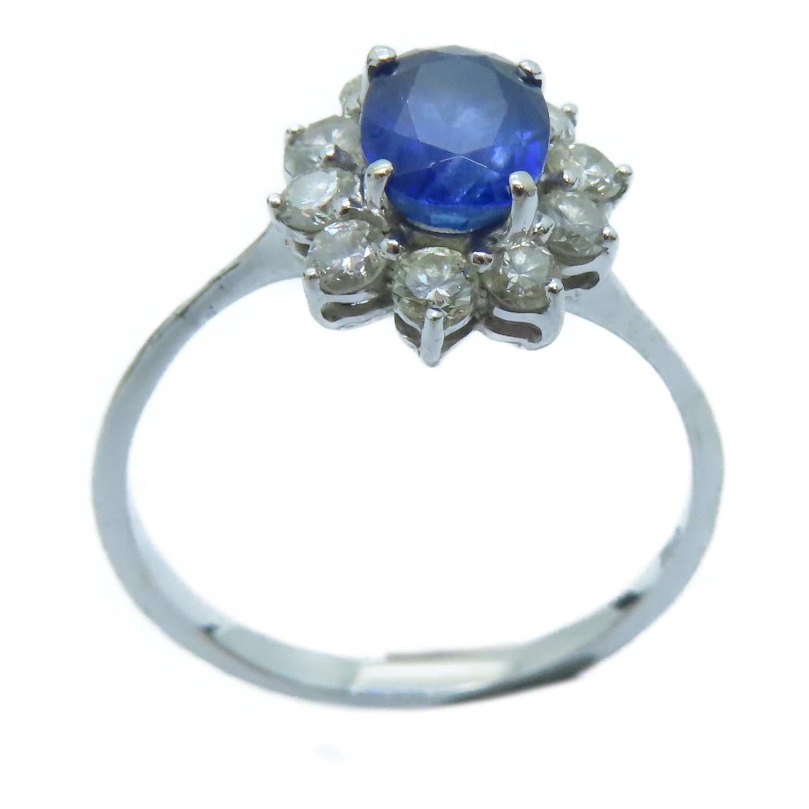 JEWELRY 【激減優惠】18K白金Sapphire Ring藍寶石戒指US#6.75