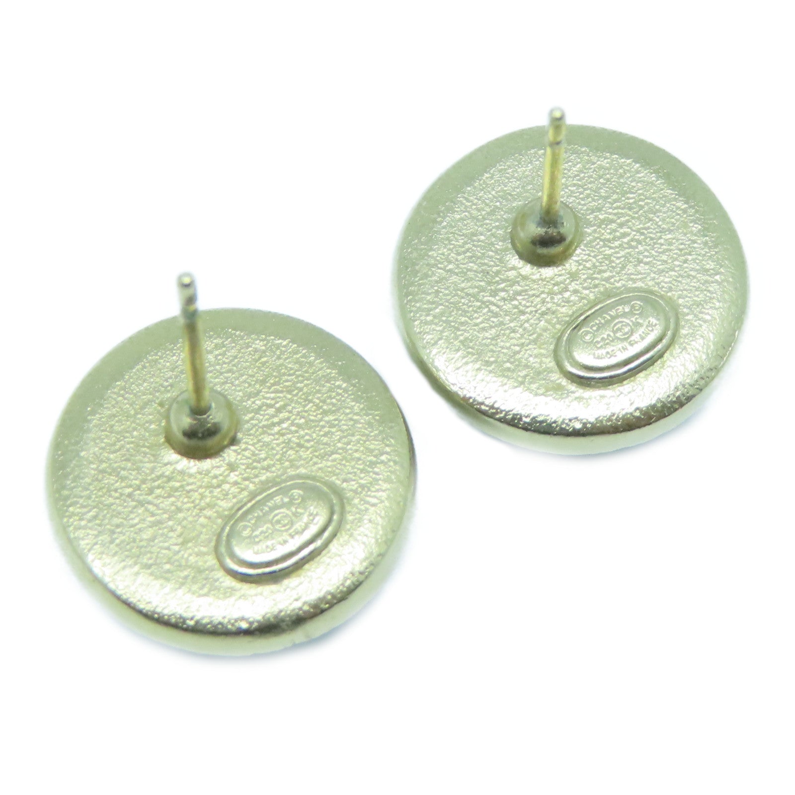 CHANEL 金屬Earrings耳環白色/金色