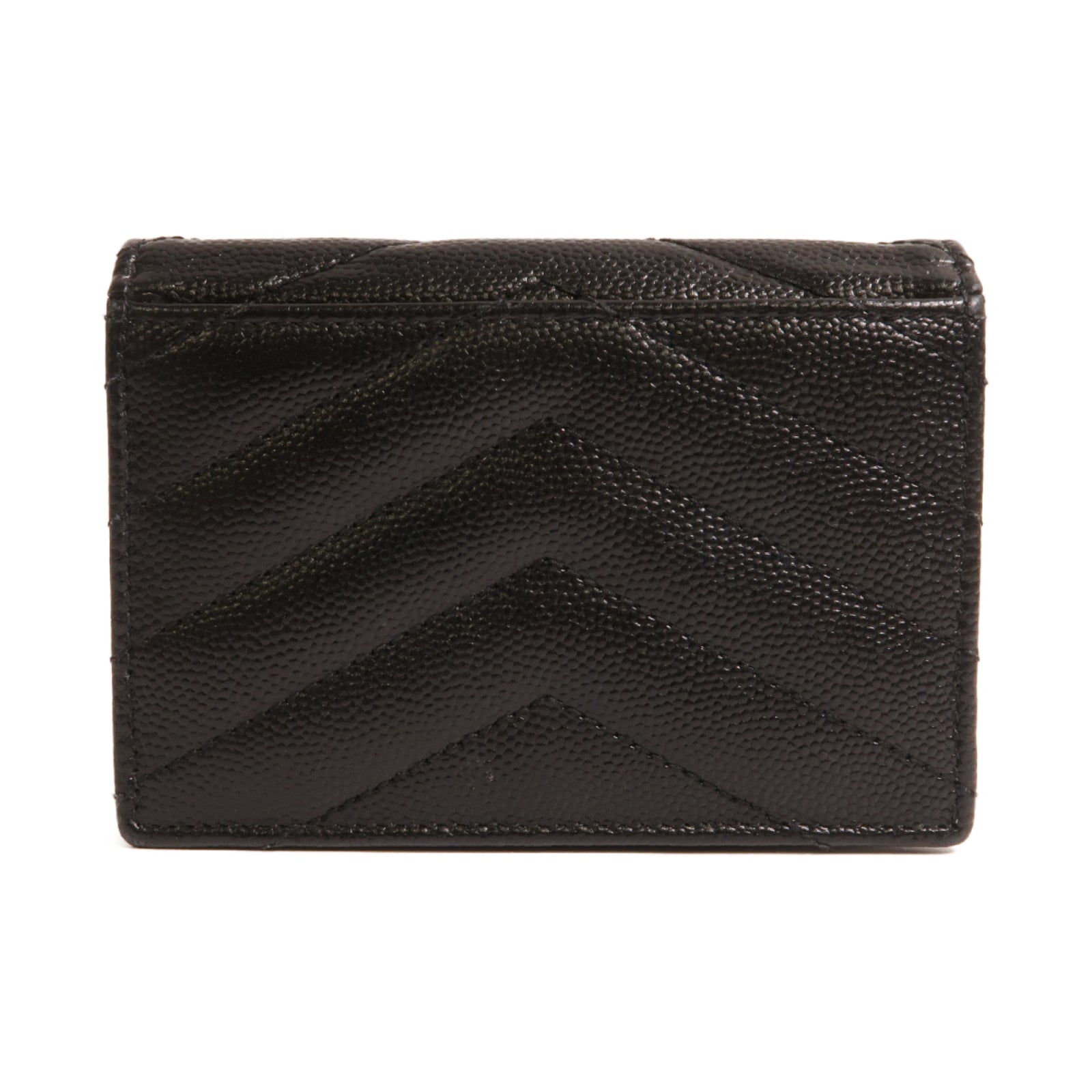 SAINT LAURENT 牛皮皮革Card Case金扣卡片套黑色