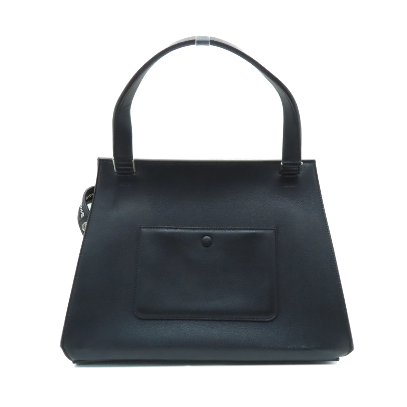 CELINE 牛皮皮革Edge Handbag銀扣手挽袋黃色/黑色/白色
