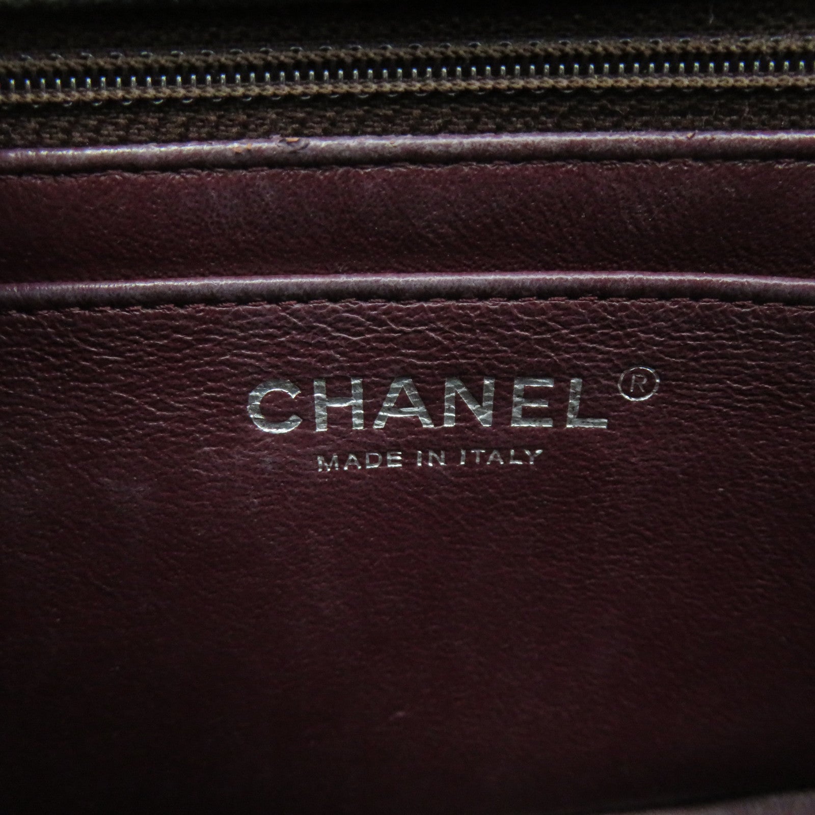 CHANEL 菱格Caviar皮革Chain Shoulder Bag銀扣鏈帶肩背袋碳灰色