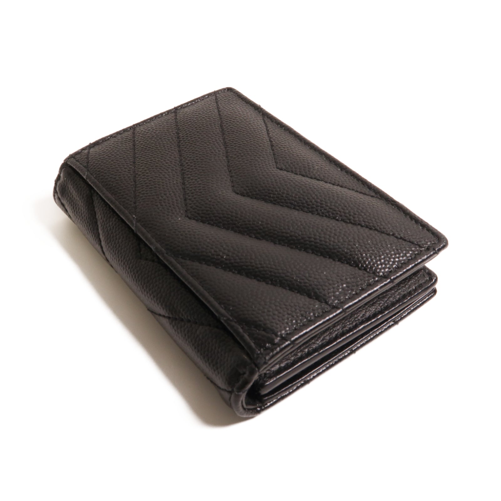 SAINT LAURENT 牛皮皮革Card Case金扣卡片套黑色