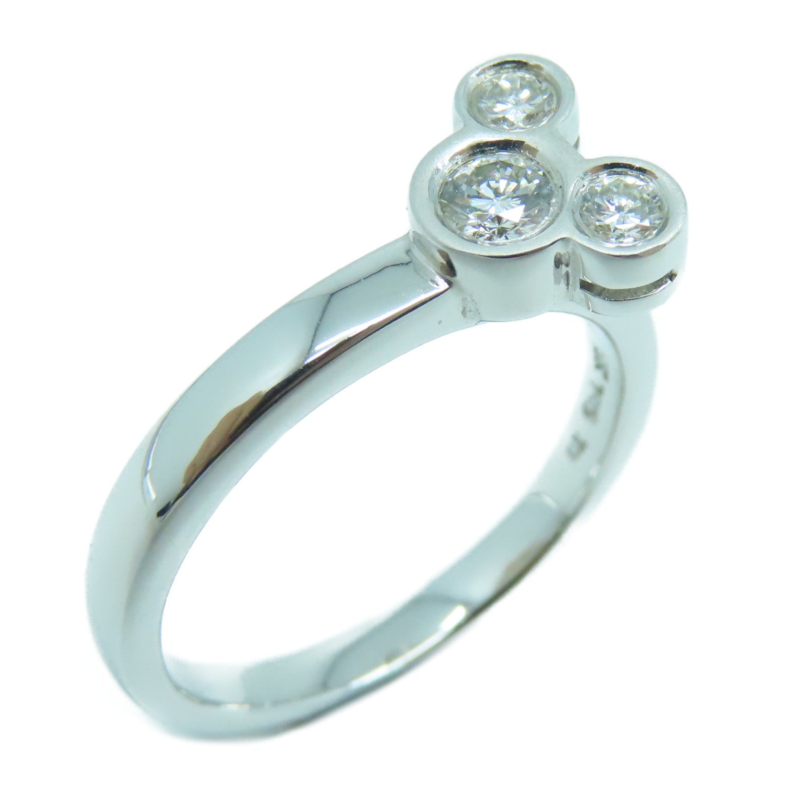 JEWELRY 18K White Gold Diamond Ring 0.20ct Diamond Ring US#5