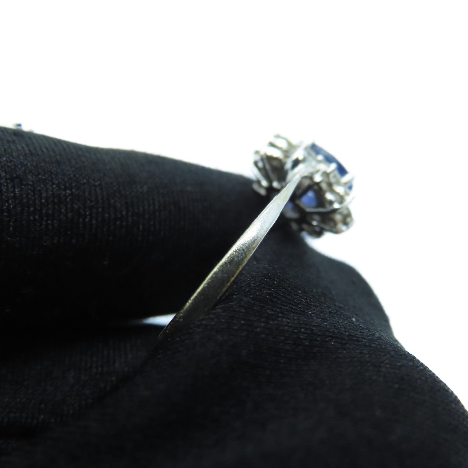 JEWELRY 【激減優惠】18K白金Sapphire Ring藍寶石戒指US#6.75
