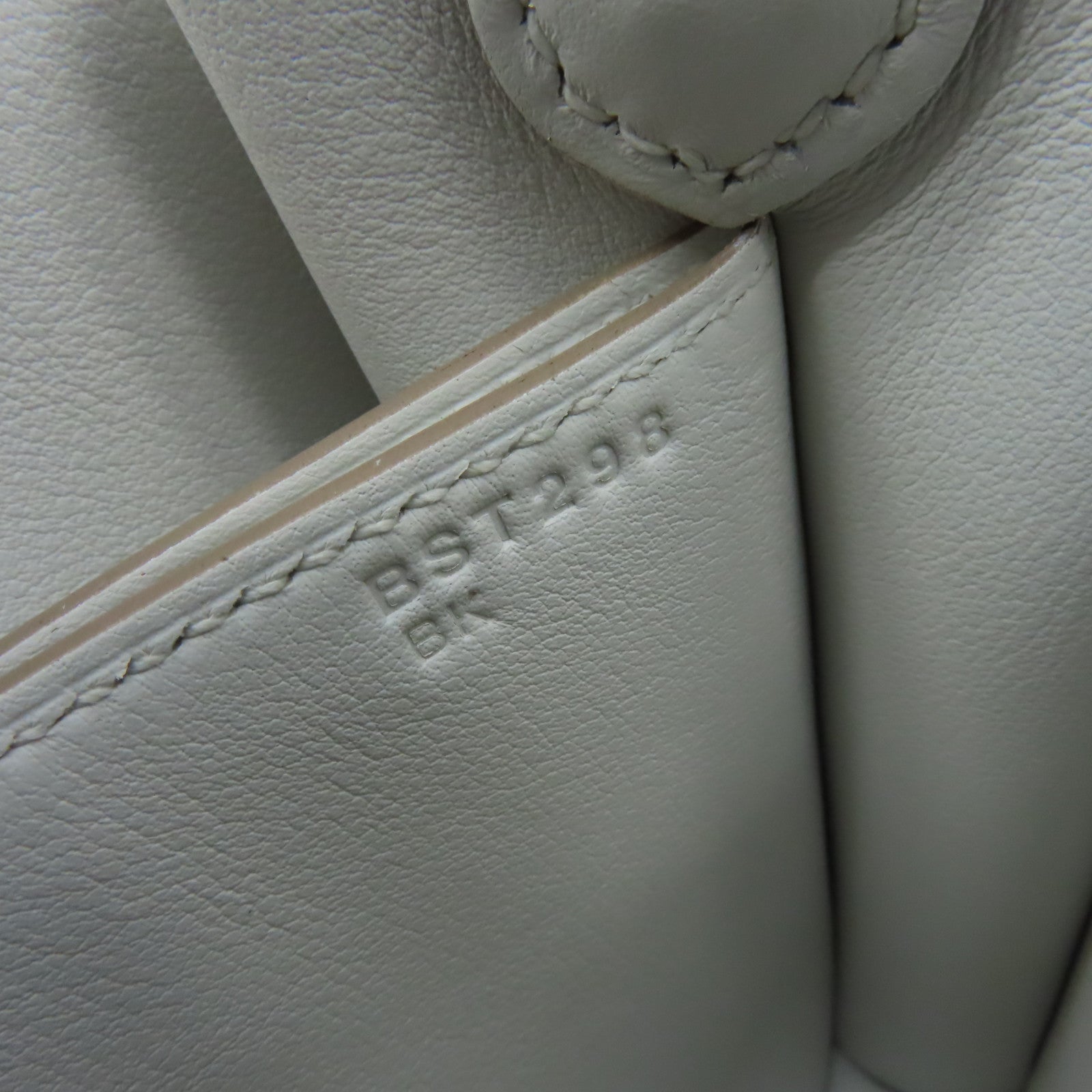 HERMES Evercolor皮革Mini Roulis Shoulder Bag銀扣肩背袋Gris Pale/奶灰色