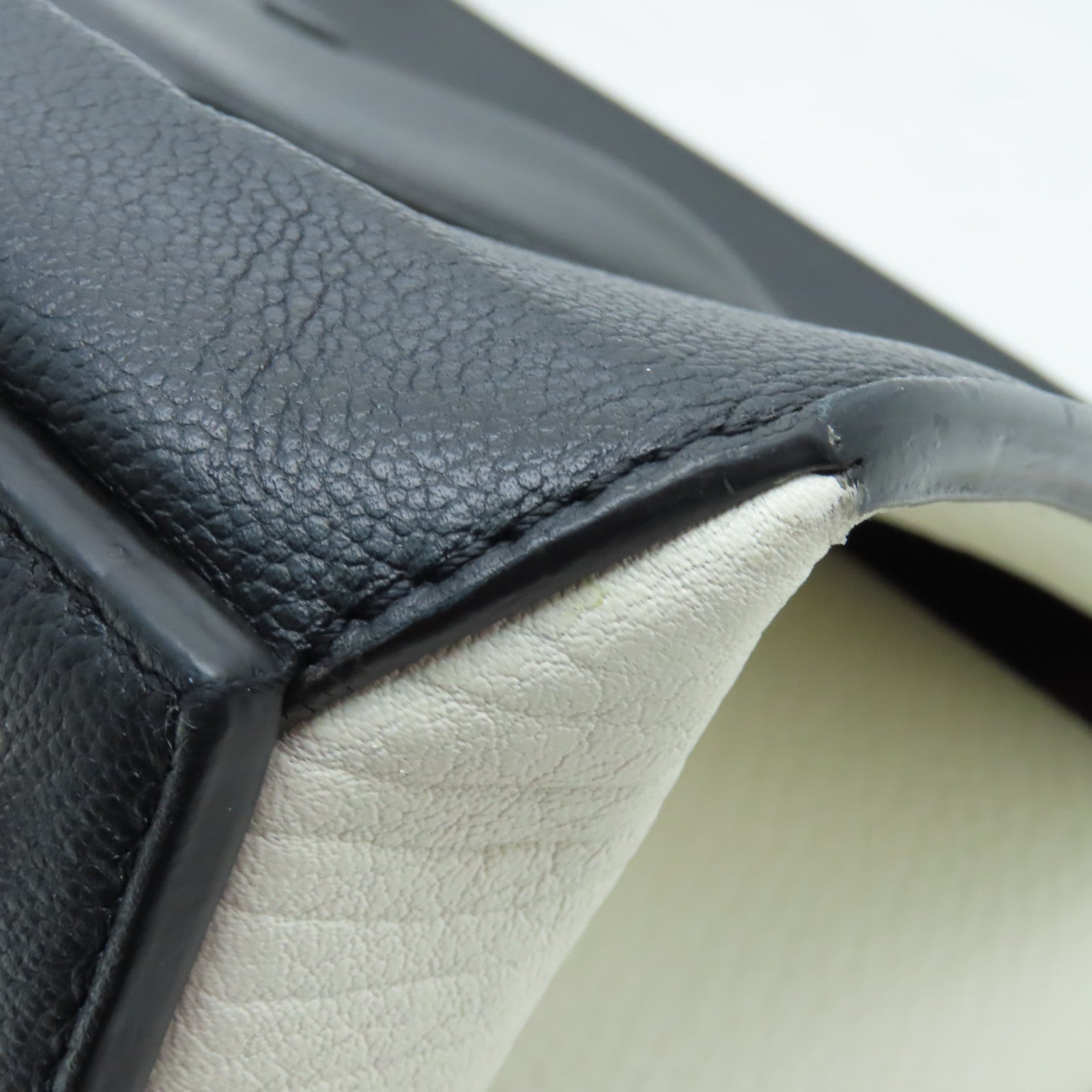 CELINE 牛皮皮革Edge Handbag銀扣手挽袋黃色/黑色/白色