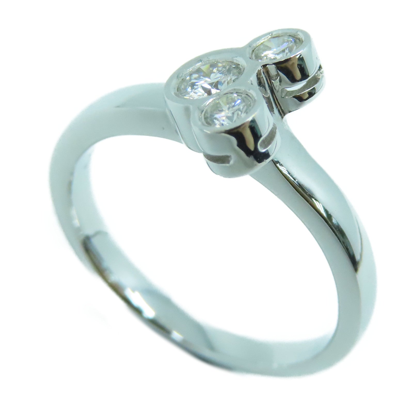 JEWELRY 18K White Gold Diamond Ring 0.20ct Diamond Ring US#5