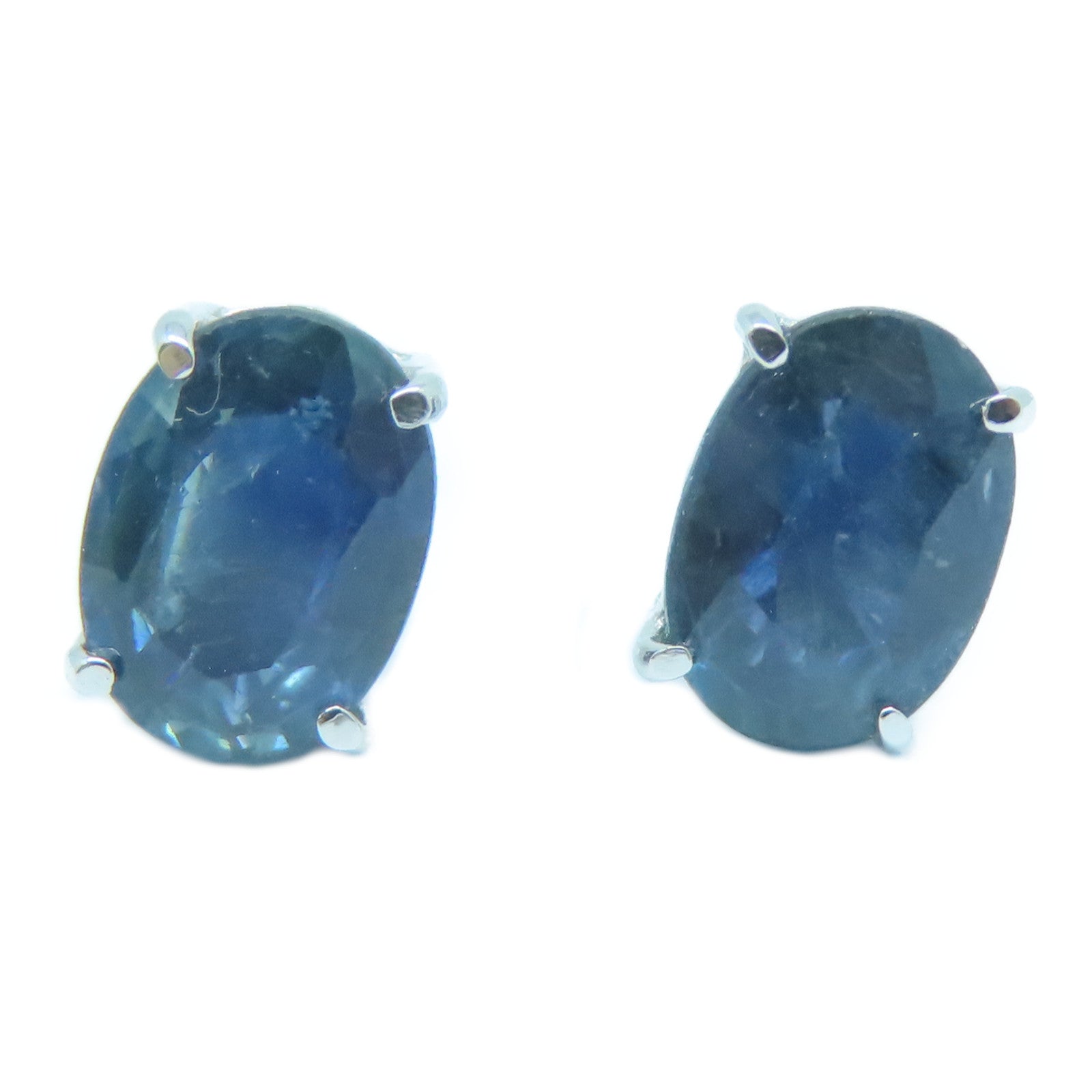 JEWELRY 18K白金Sapphire Earrings藍寶石耳環